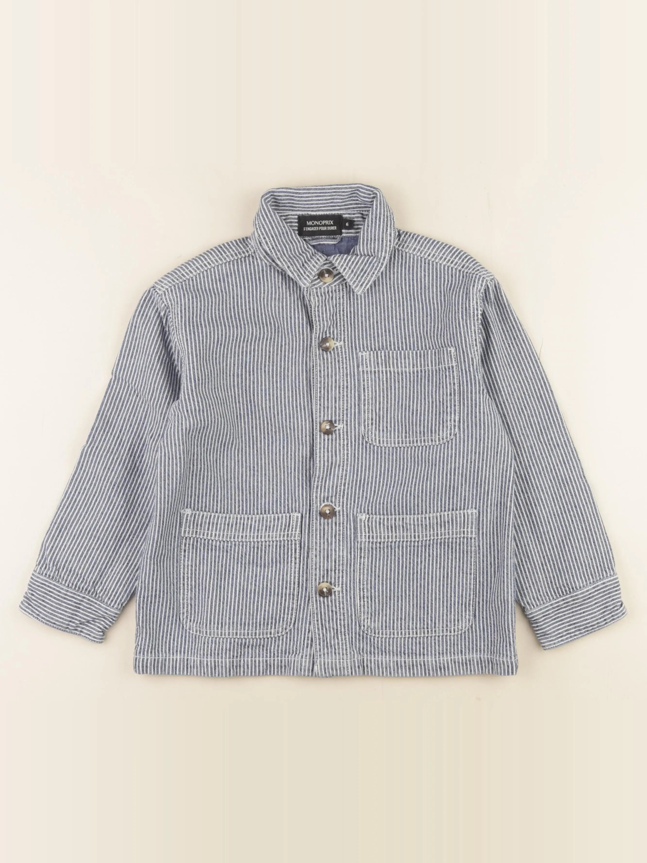 Monoprix - veste bleu - 6 ans