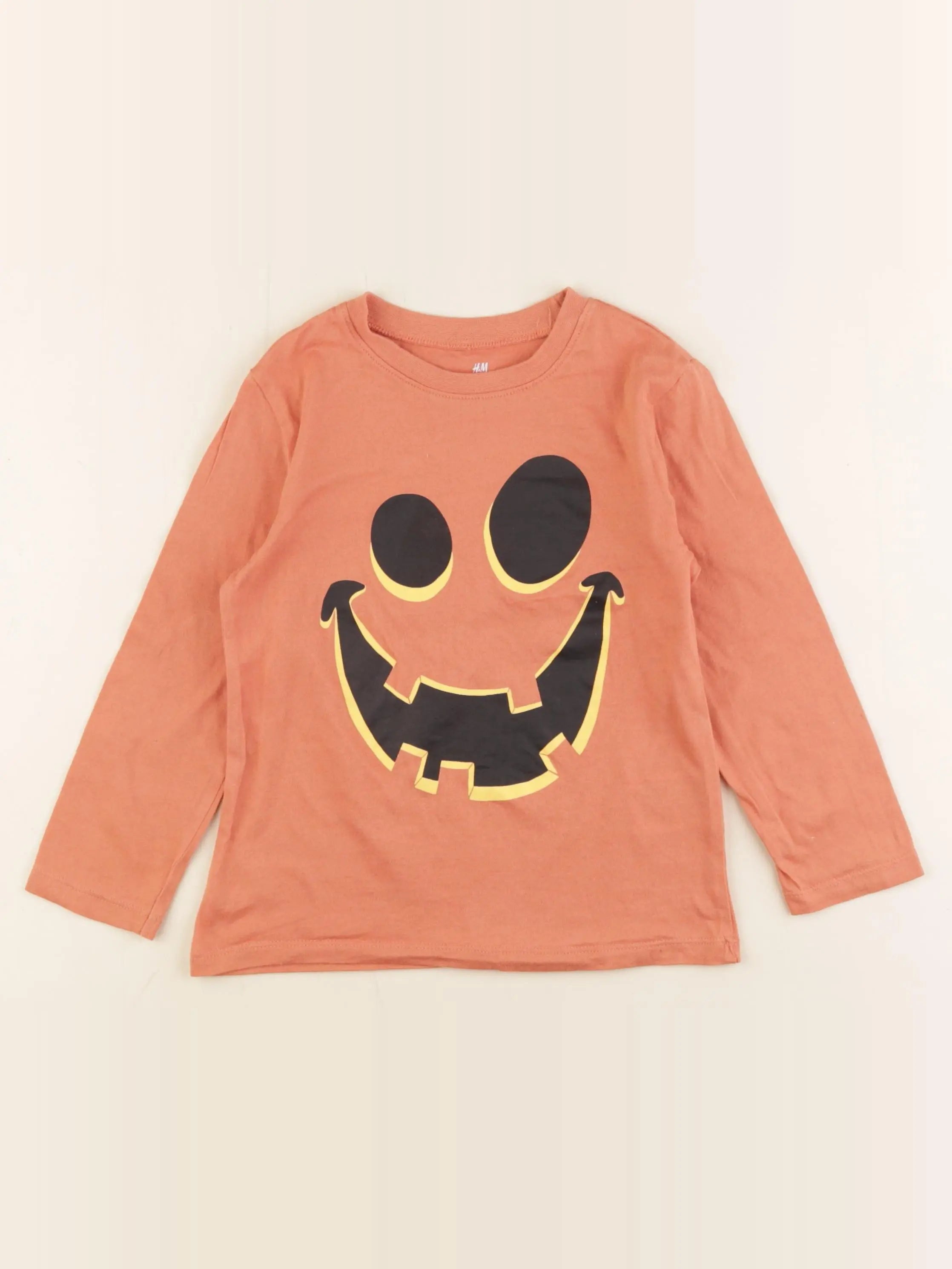 H&M - tee-shirt orange - 2/4 ans