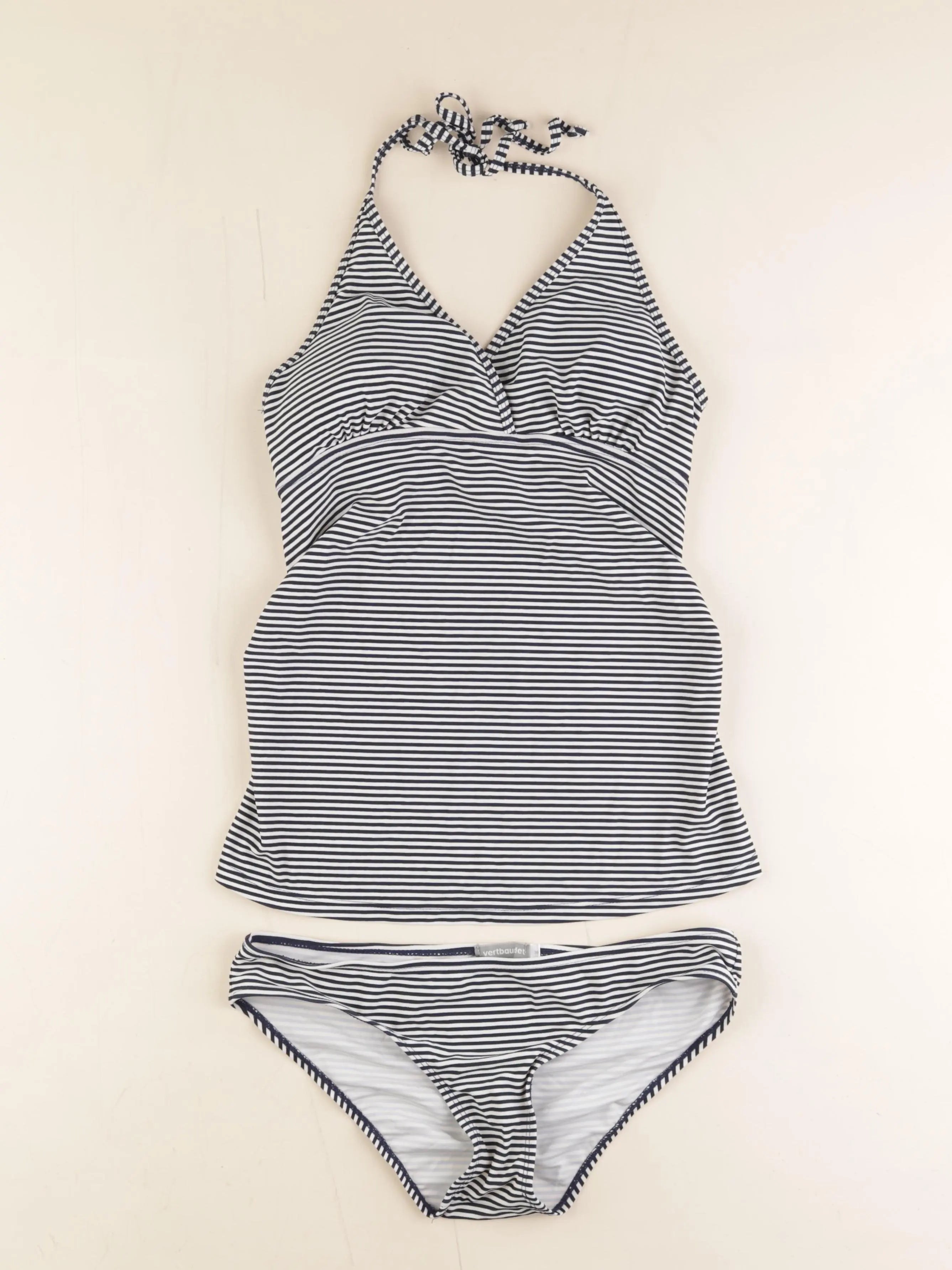 Vertbaudet - maillot de bain grossesse bleu, blanc - 36