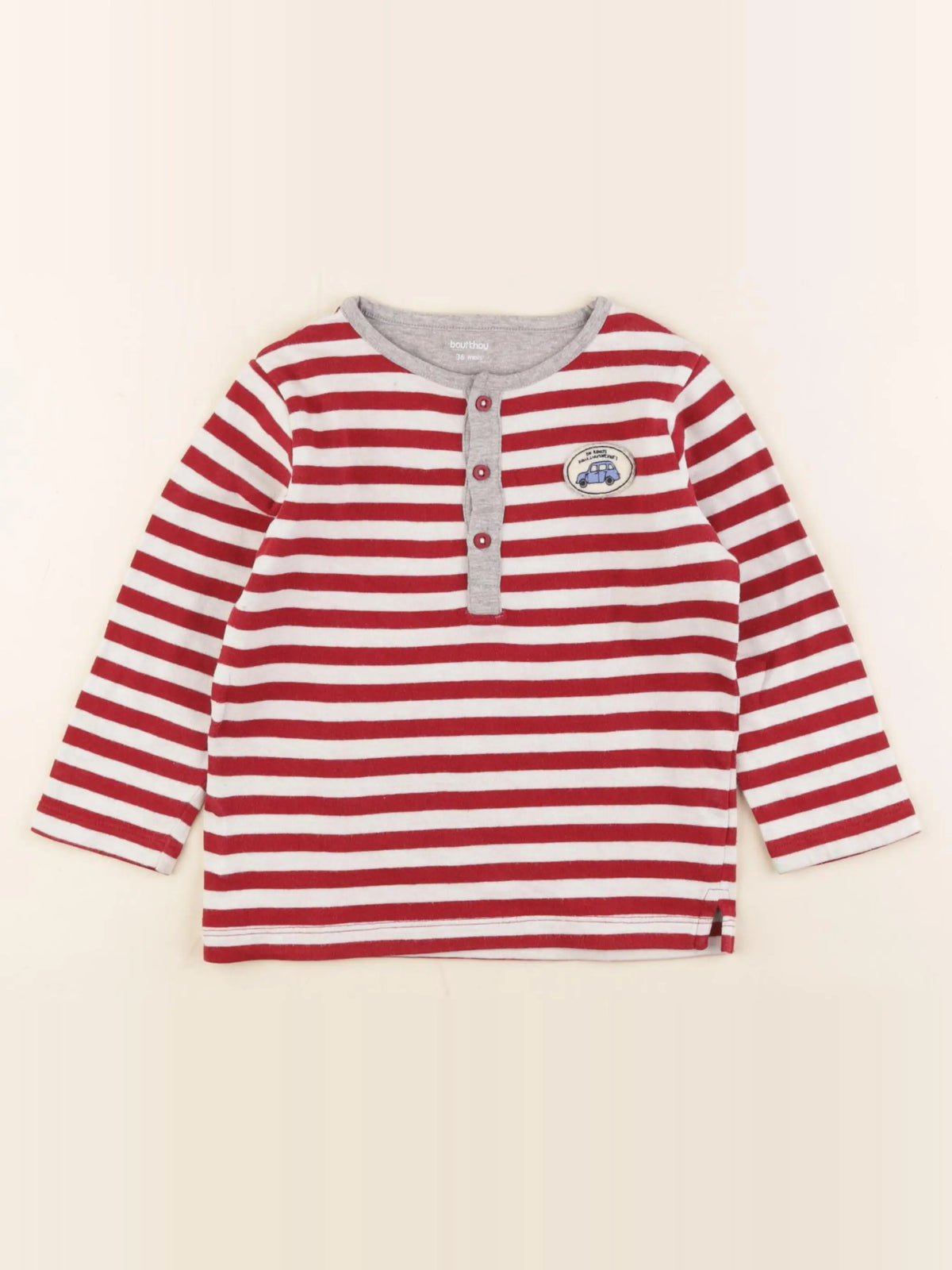 Boutchou - tee-shirt rouge - 36 mois