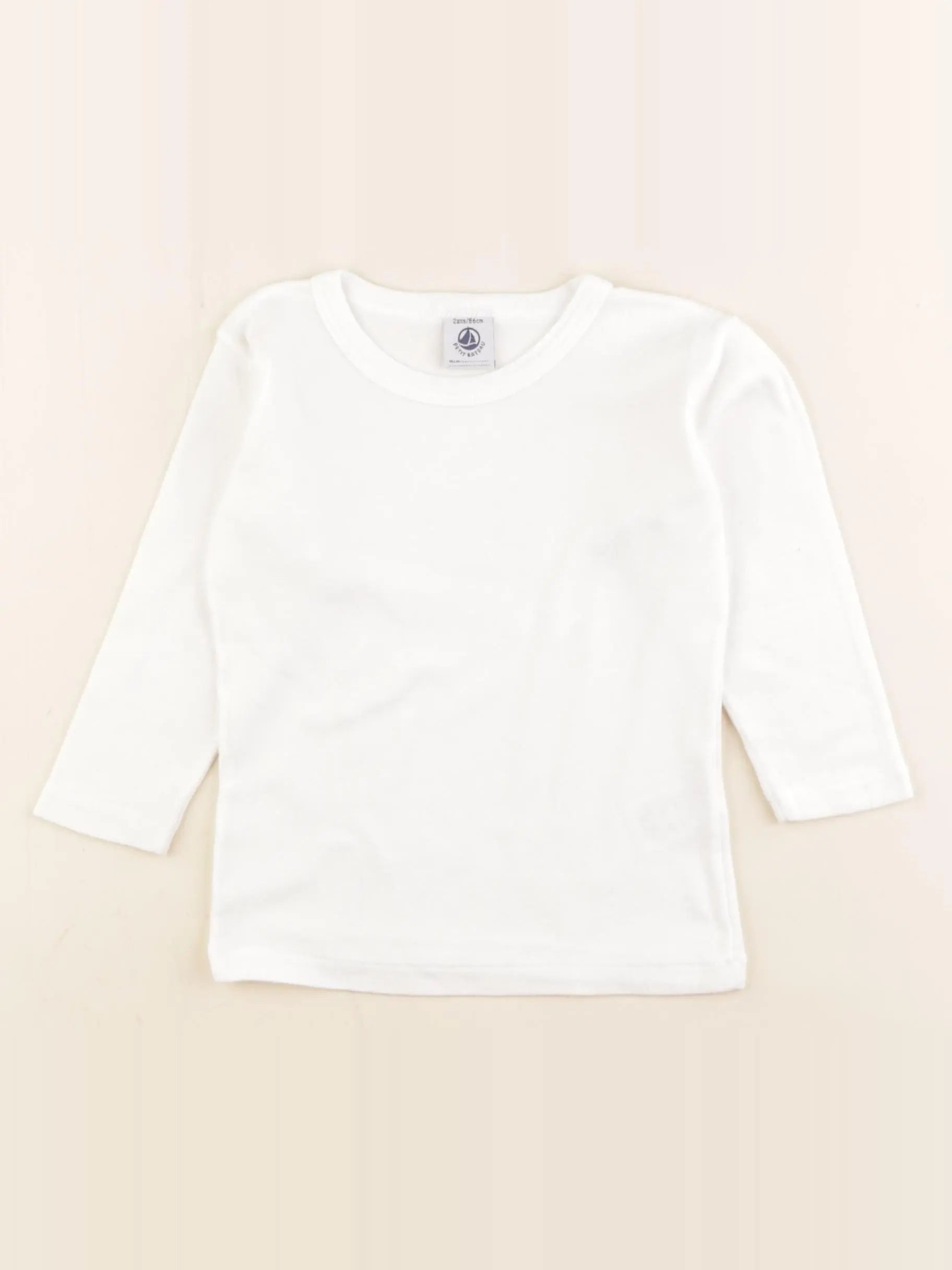 Petit Bateau - tee-shirt blanc - 2 ans