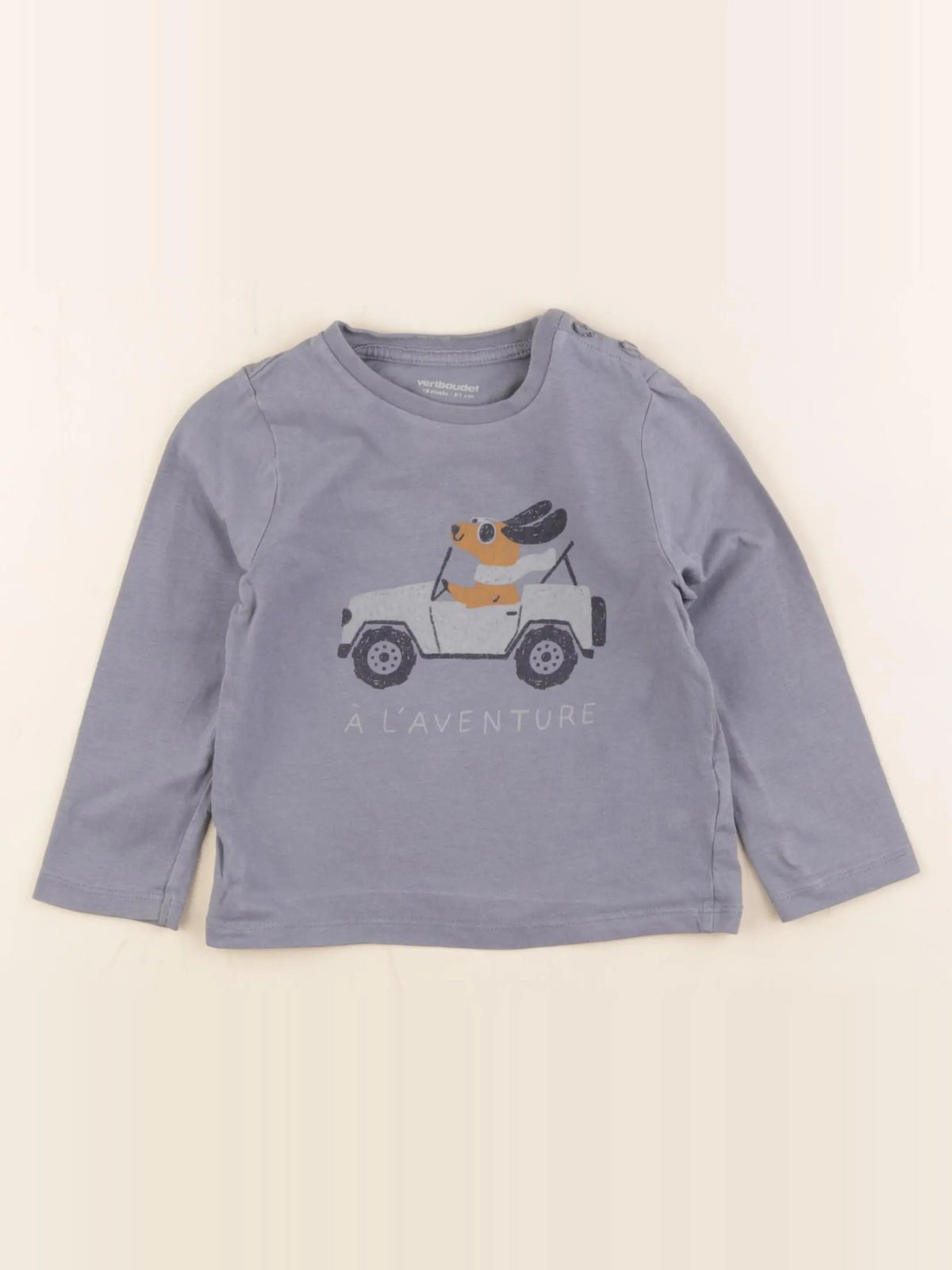 Vertbaudet - tee-shirt bleu - 18 mois