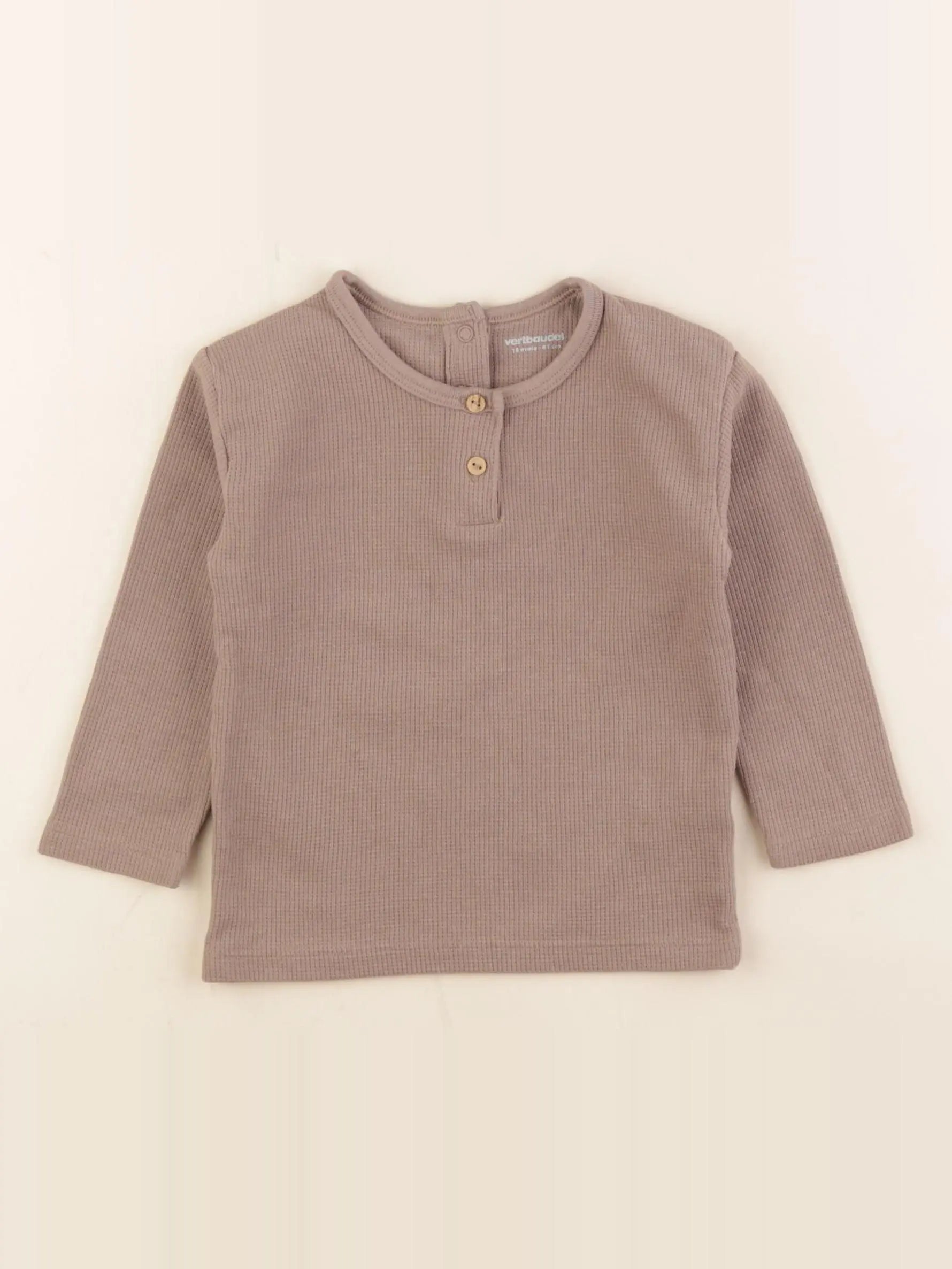 Vertbaudet - tee-shirt marron - 18 mois