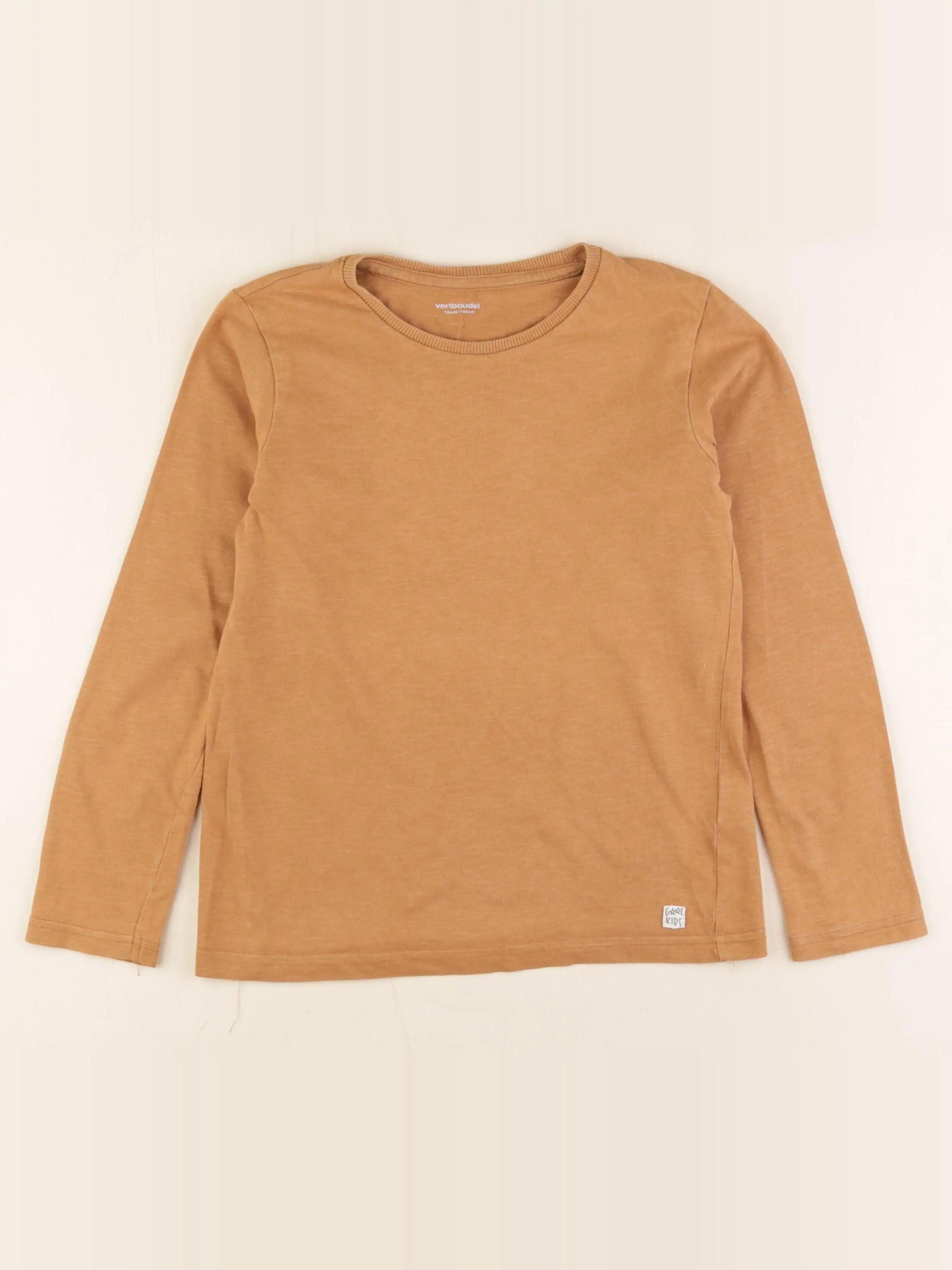 Vertbaudet - tee-shirt marron - 10 ans