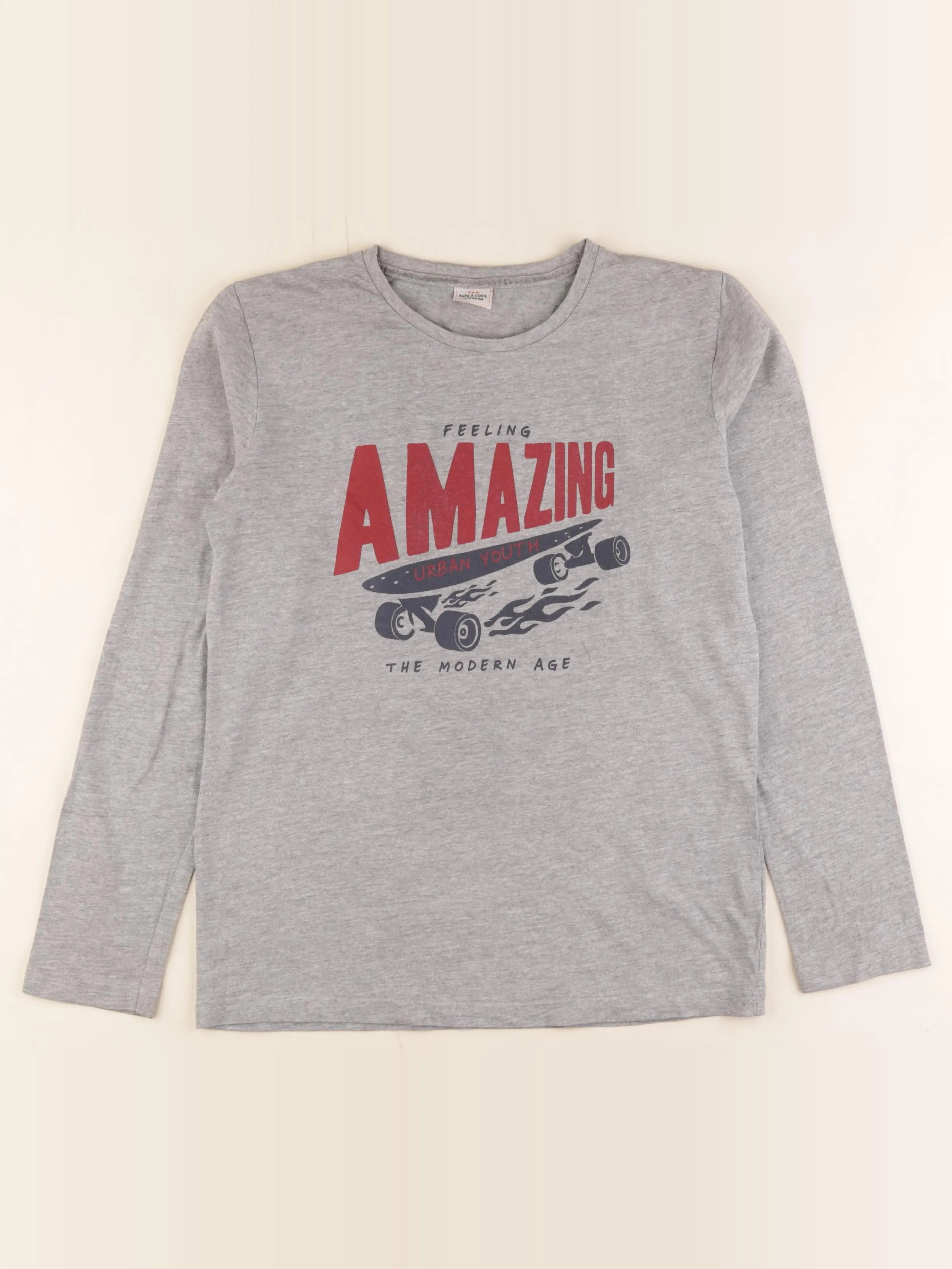 Tape à l'oeil - tee-shirt gris - 14 ans