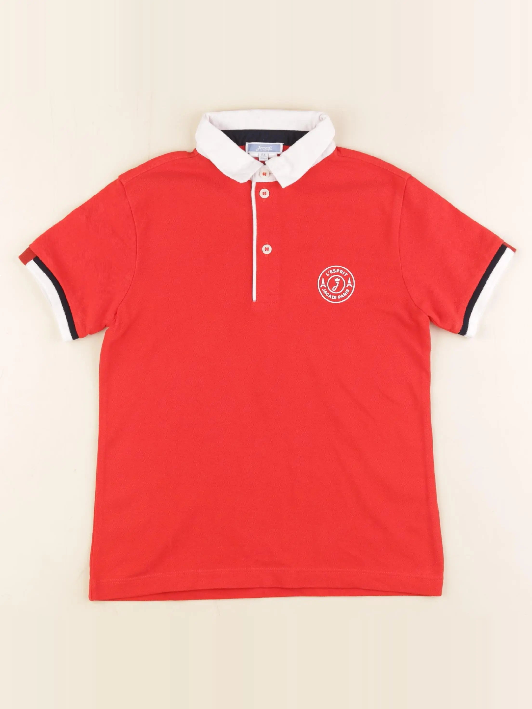 Jacadi - polo rouge - 8 ans