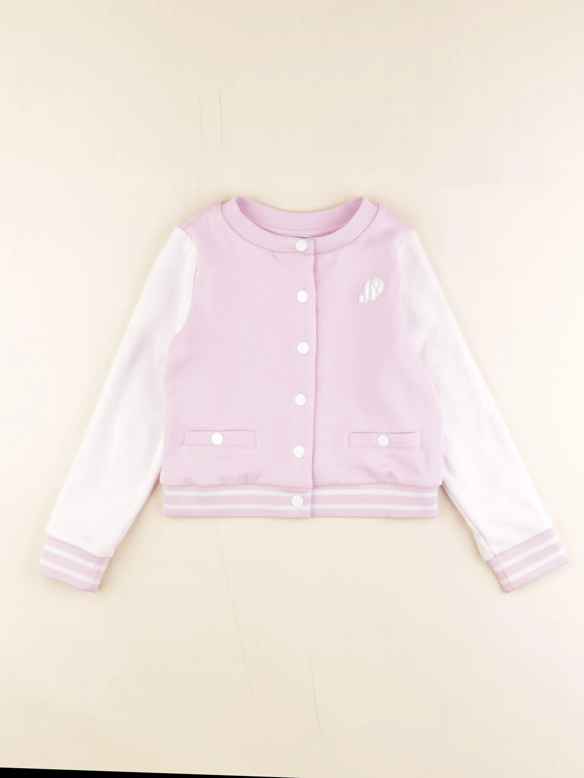 Jacadi - sweat rose, blanc - 8 ans