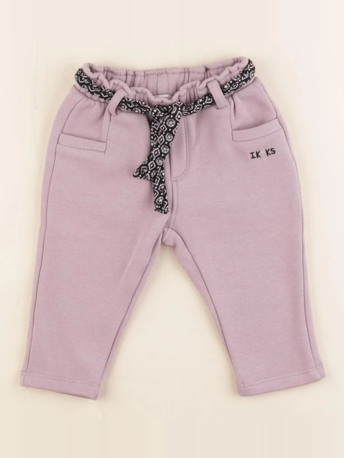 IKKS - pantalon doublé rose - 6 mois