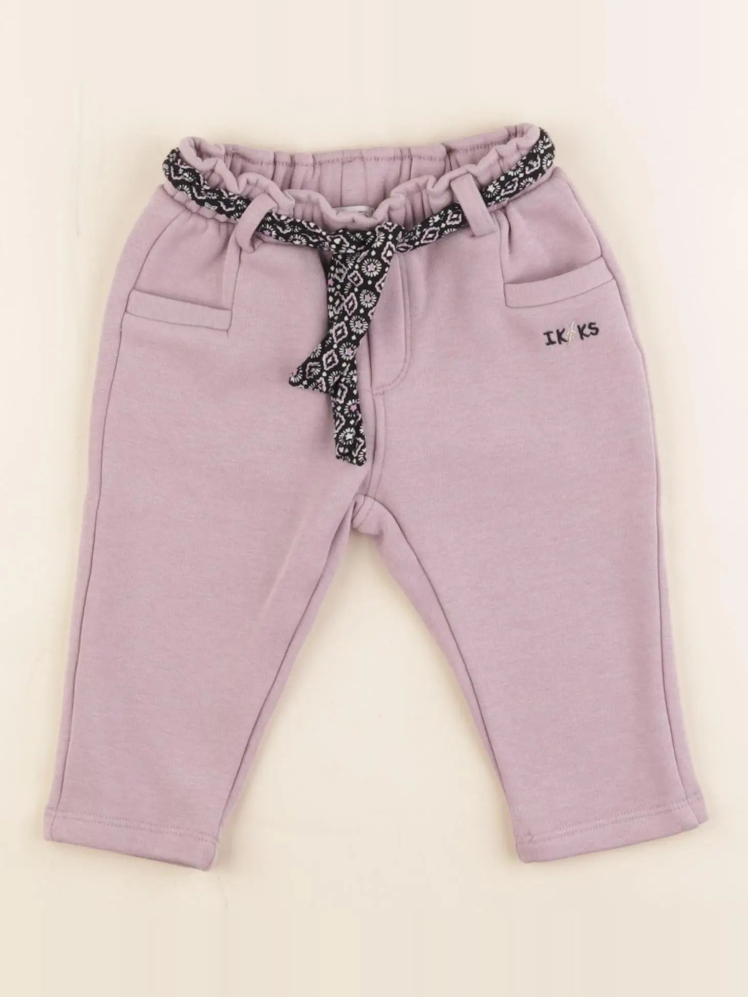 IKKS - pantalon doublé rose - 6 mois