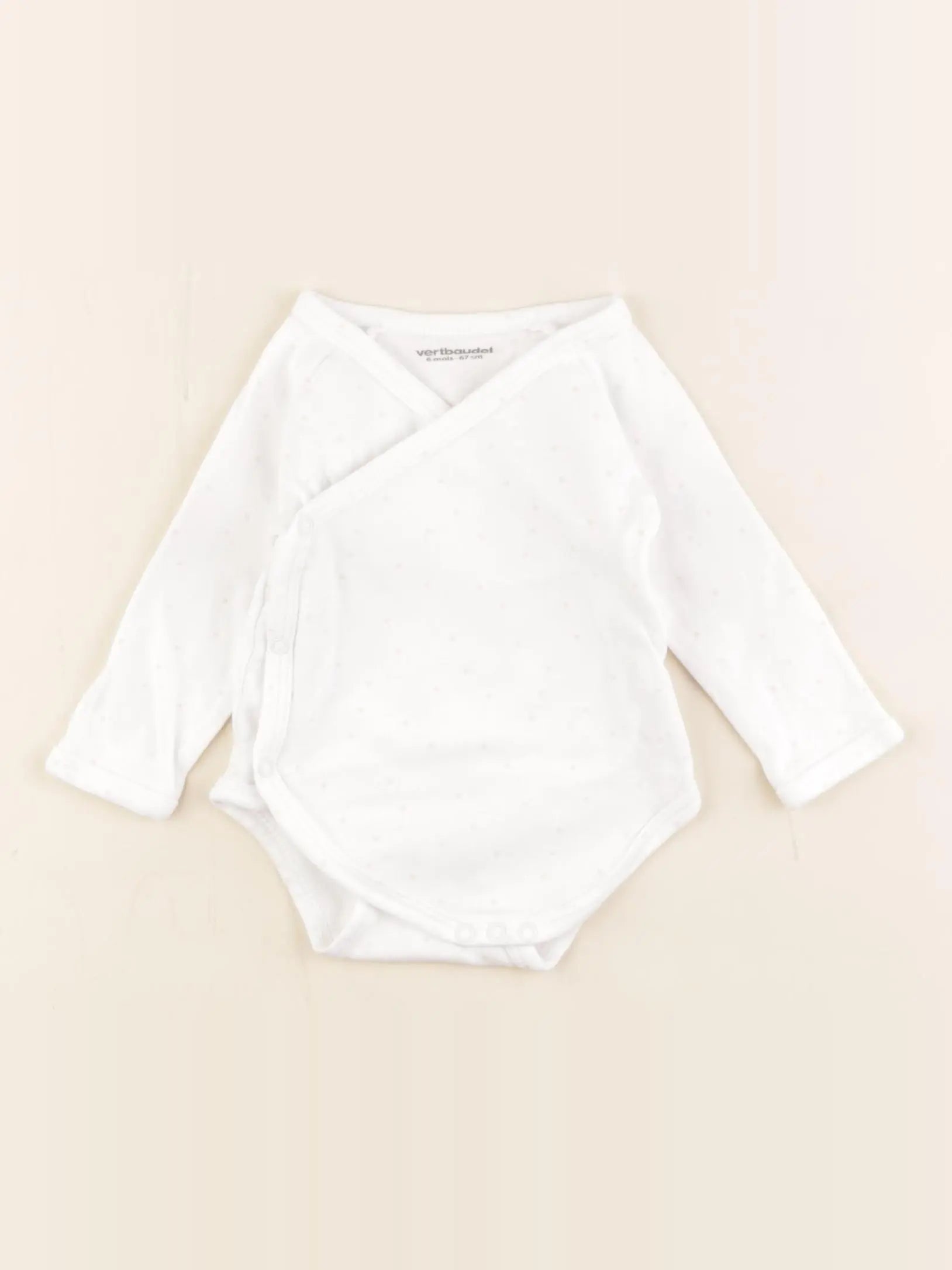 Vertbaudet - body blanc - 6 mois