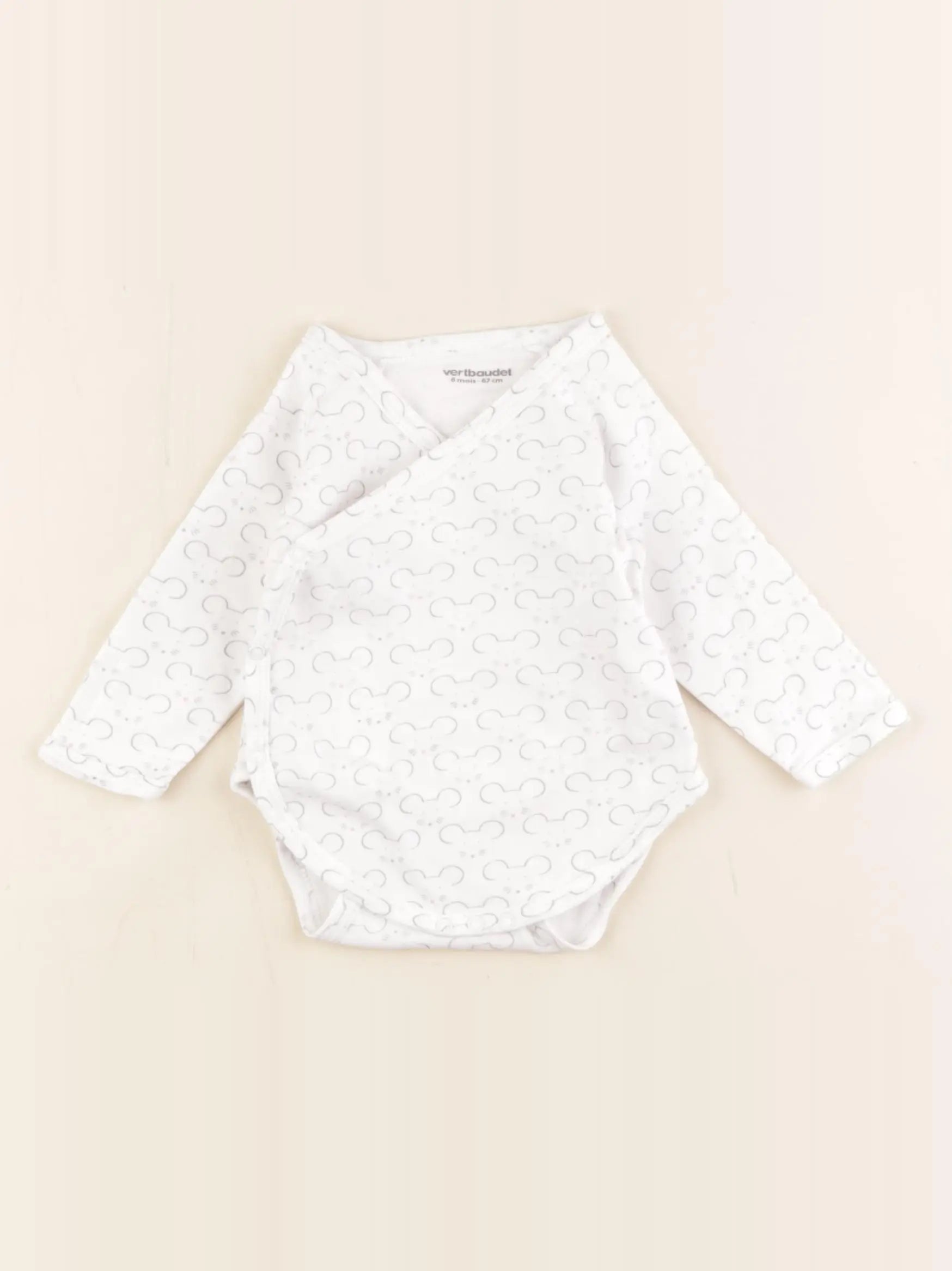 Vertbaudet - body blanc - 6 mois