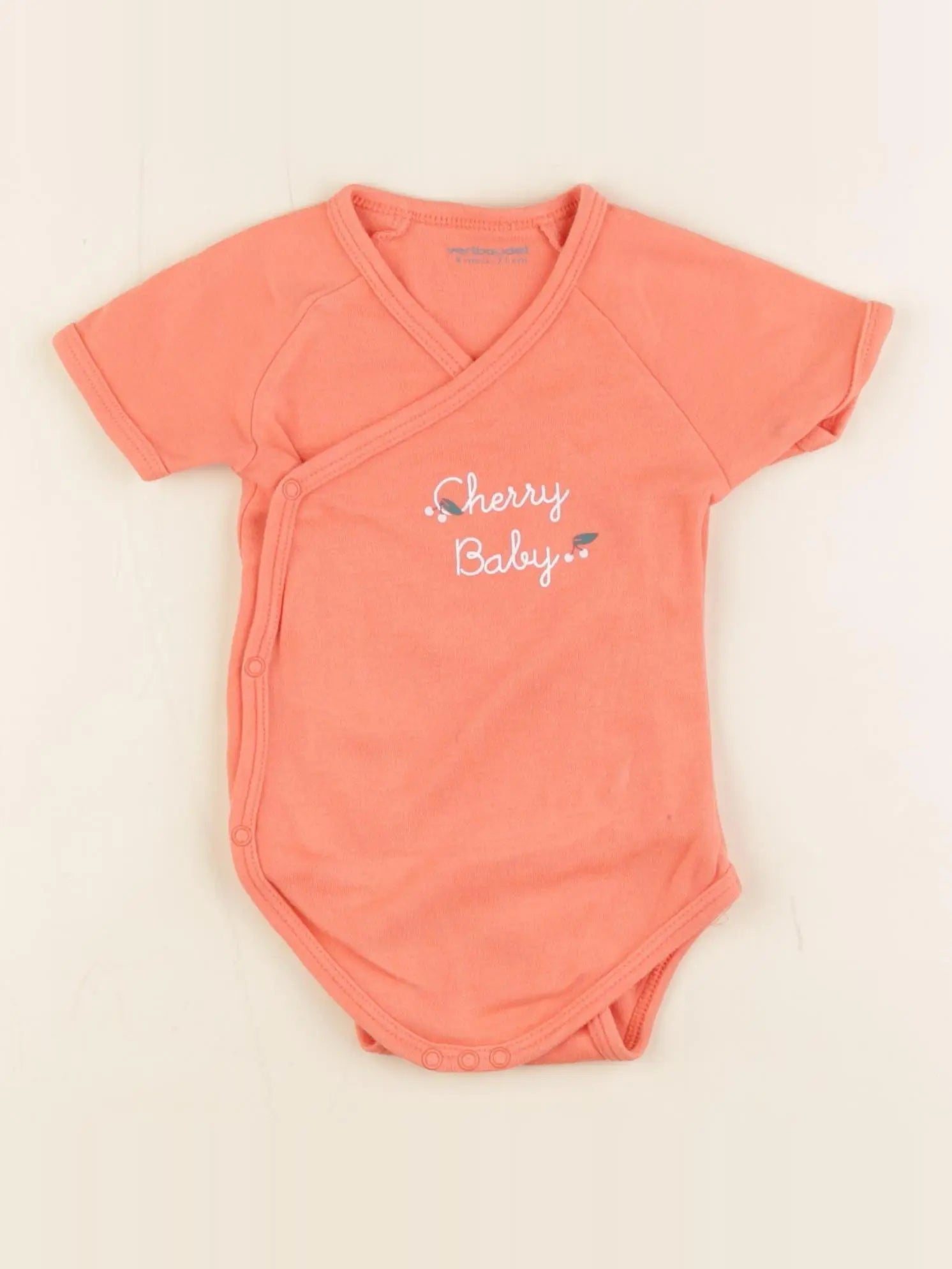 Vertbaudet - body rouge - 9 mois