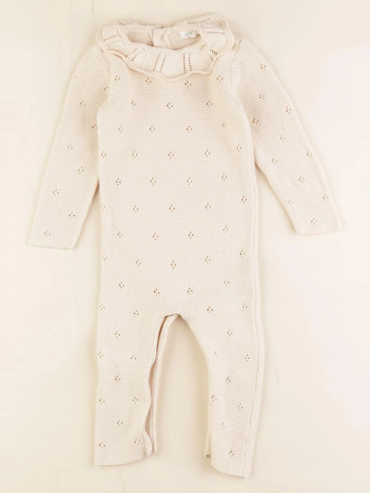 Vertbaudet - combinaison beige - 6 mois