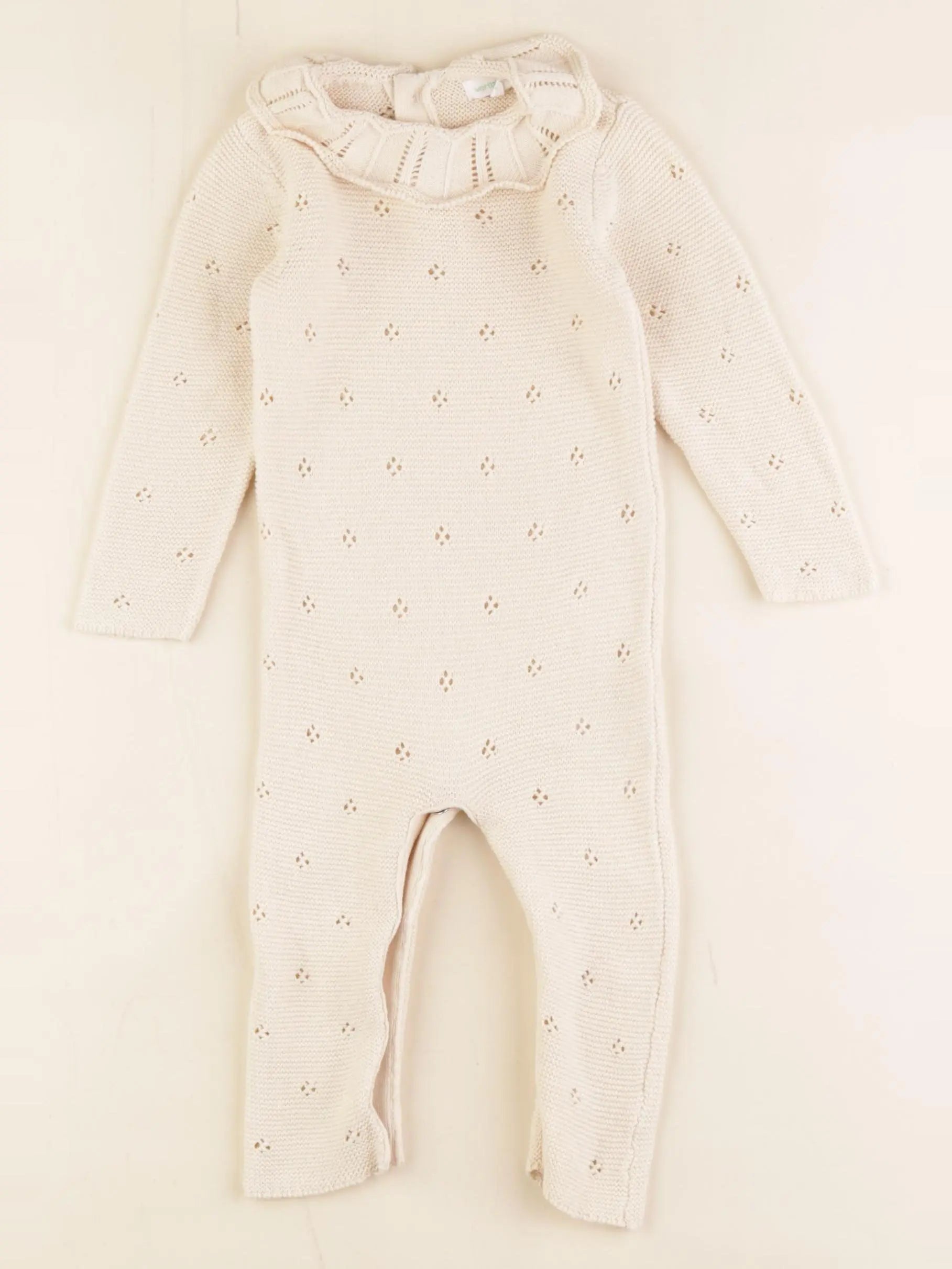 Vertbaudet - combinaison beige - 6 mois