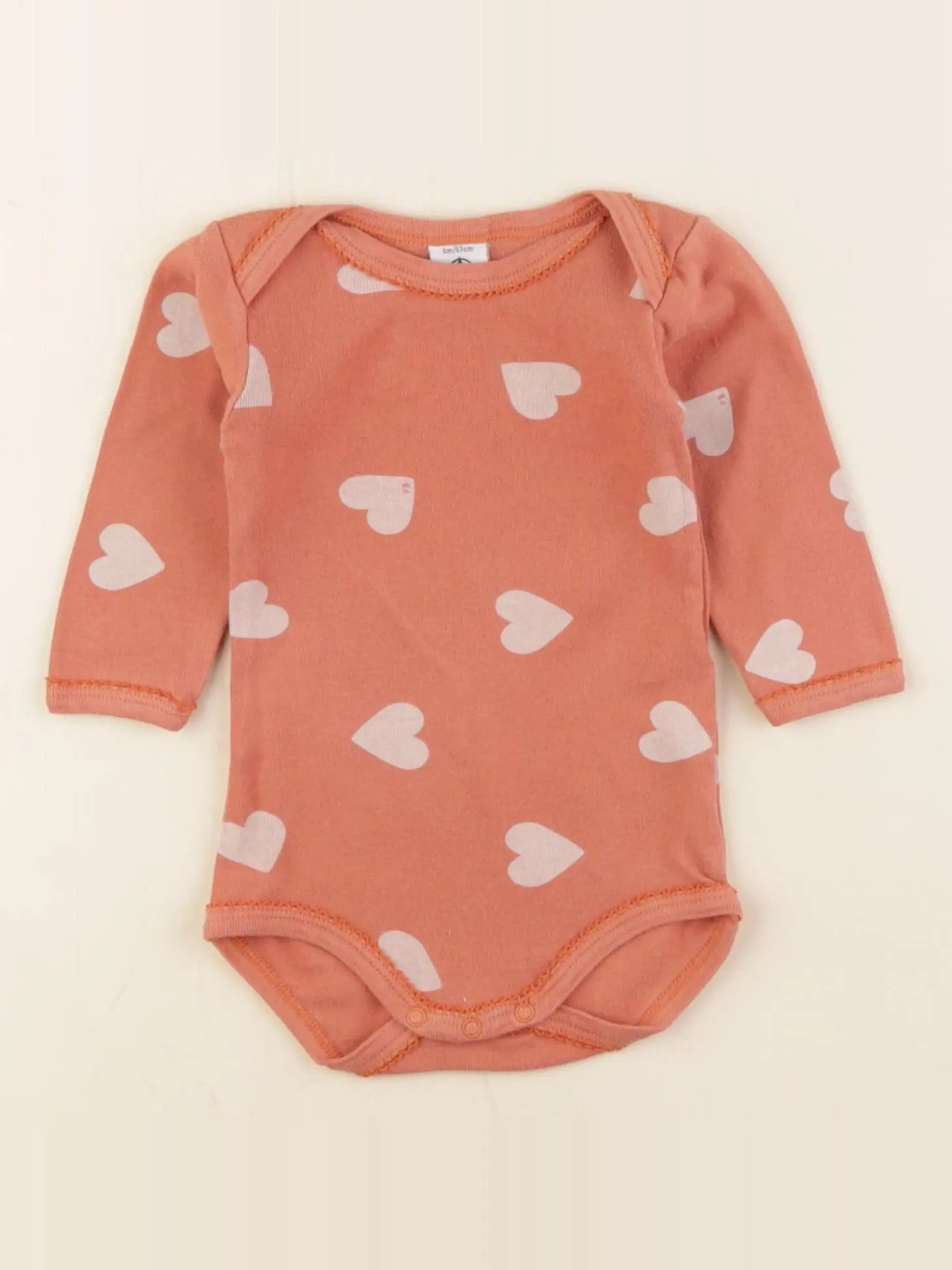 Petit Bateau - body marron - 6 mois