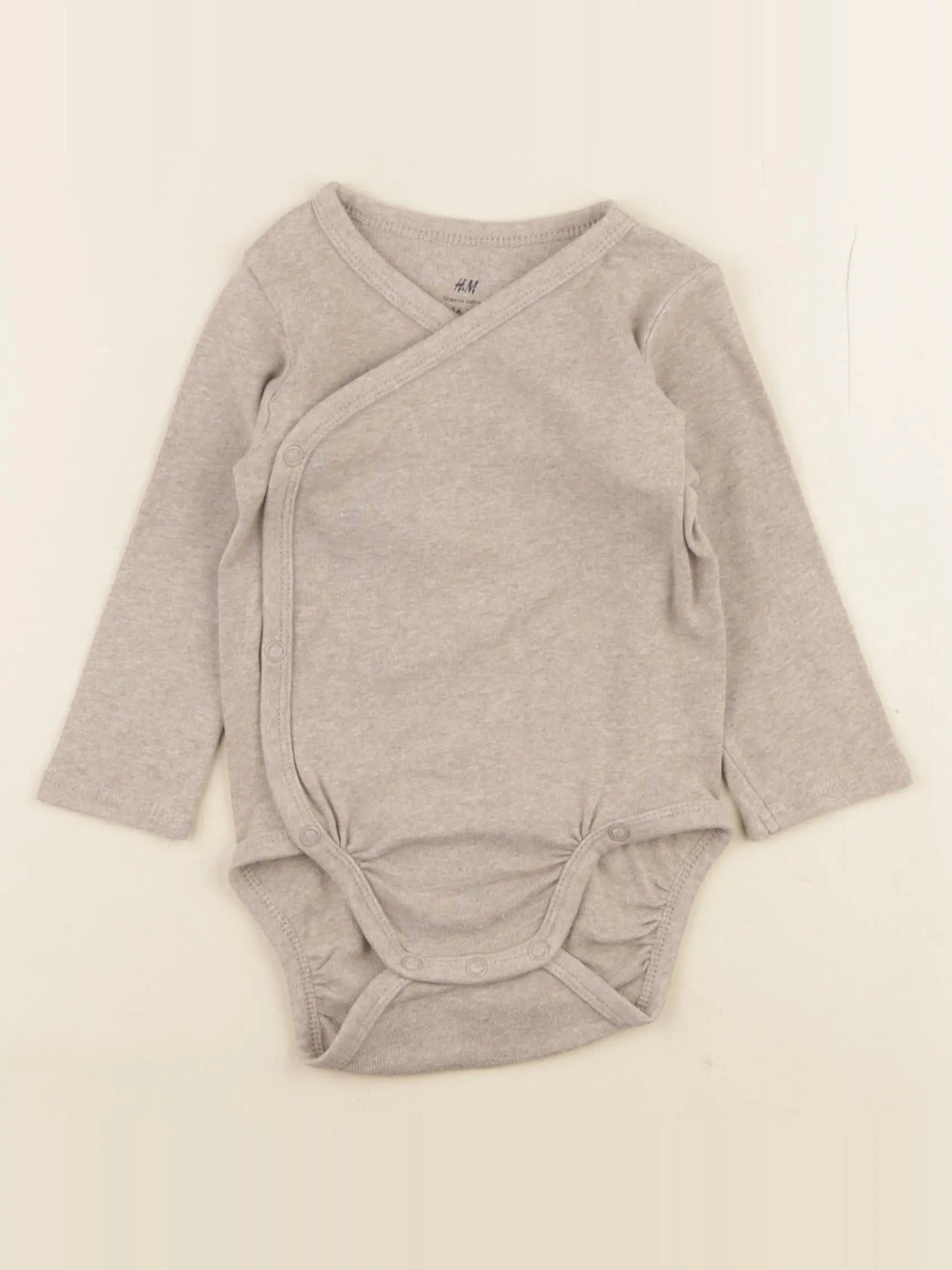 H&M - body marron - 6/9 mois