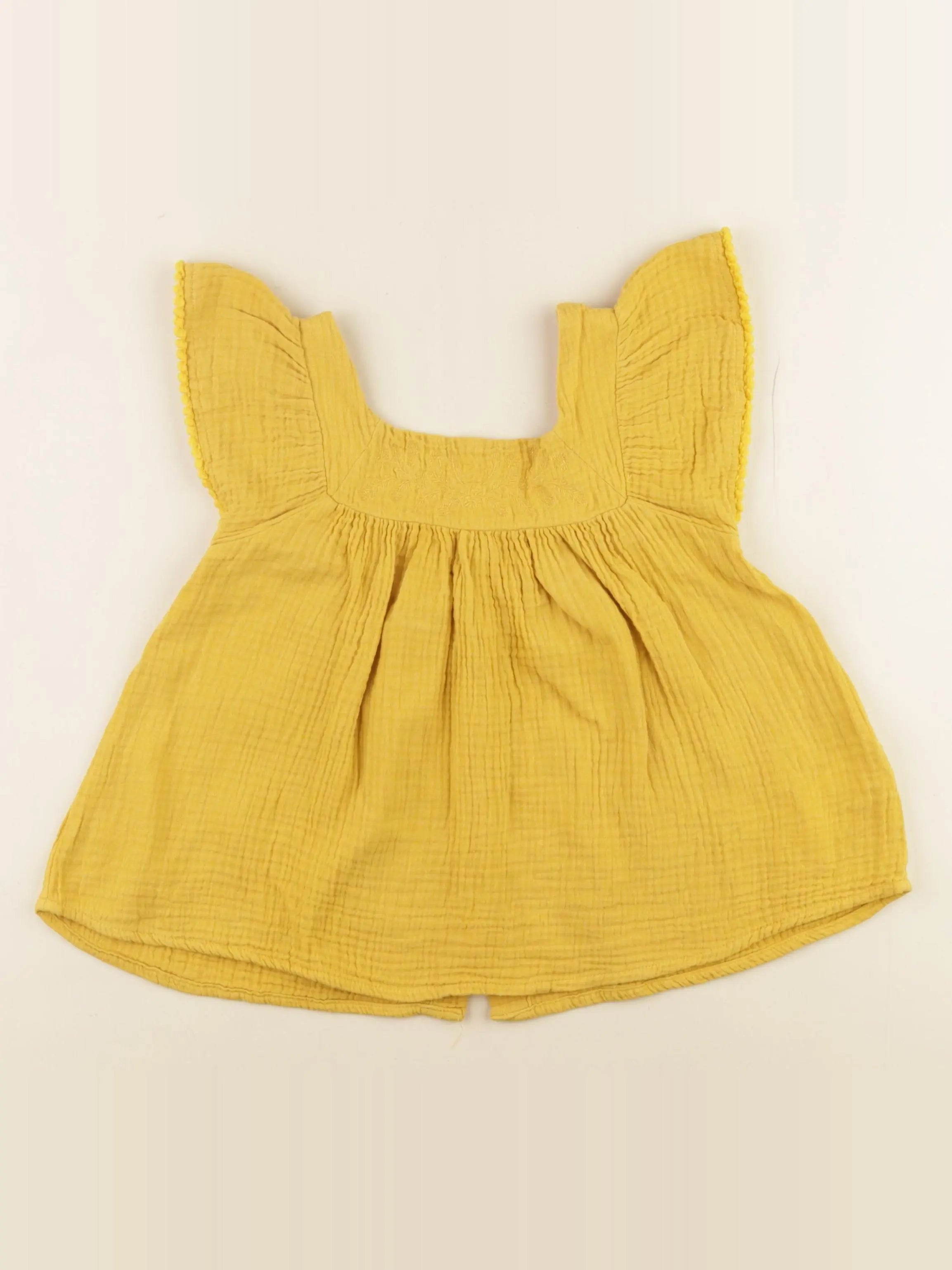 Vertbaudet - blouse jaune - 7 ans