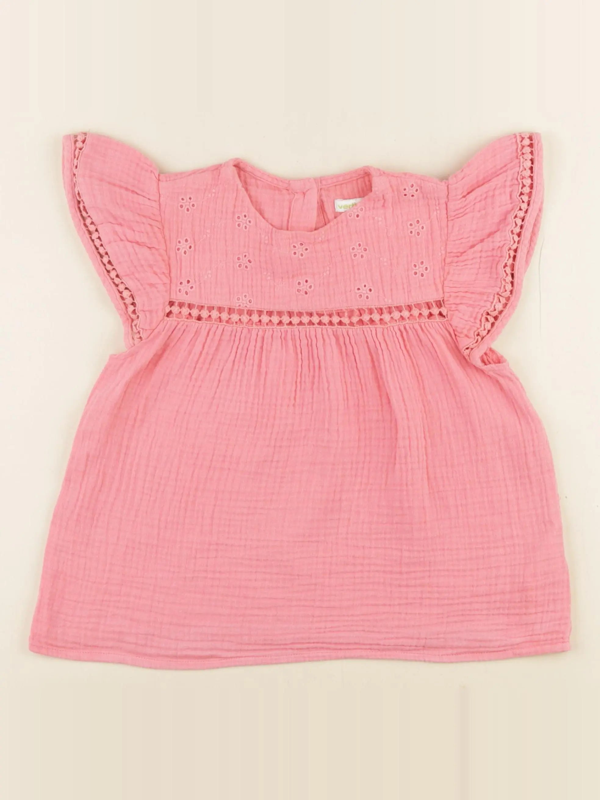 Vertbaudet - blouse rose - 7 ans
