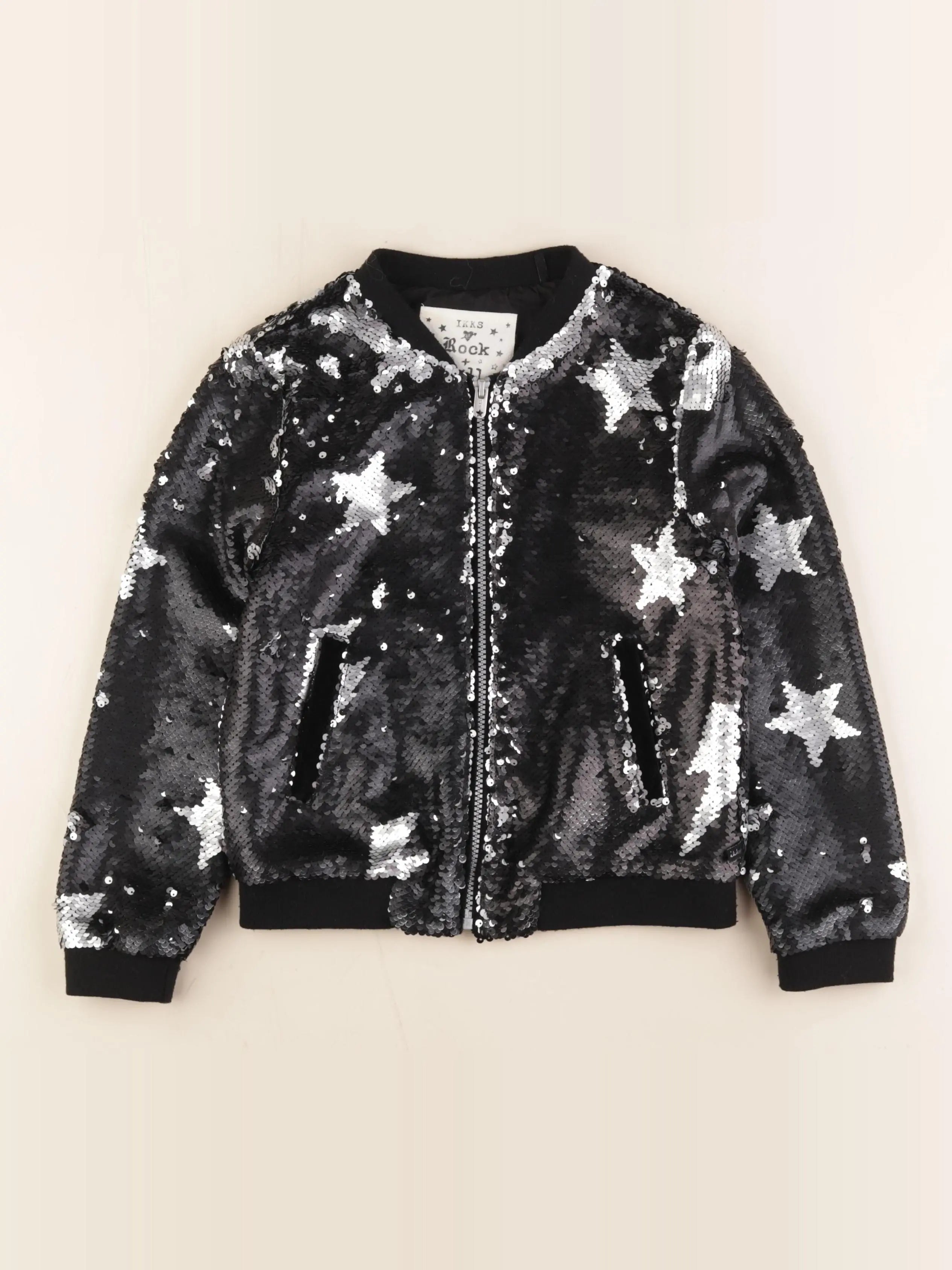 IKKS - veste argent, noir - 8 ans