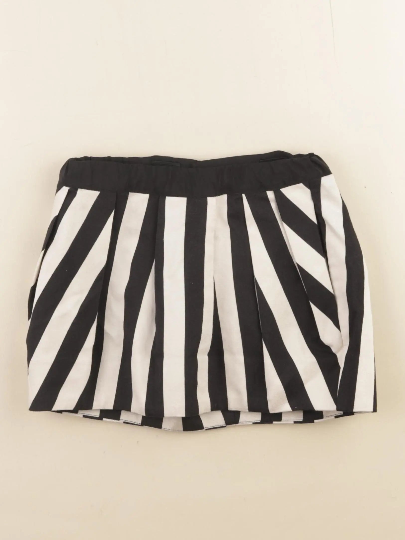 H&M - jupe blanc, noir - 2/3 ans