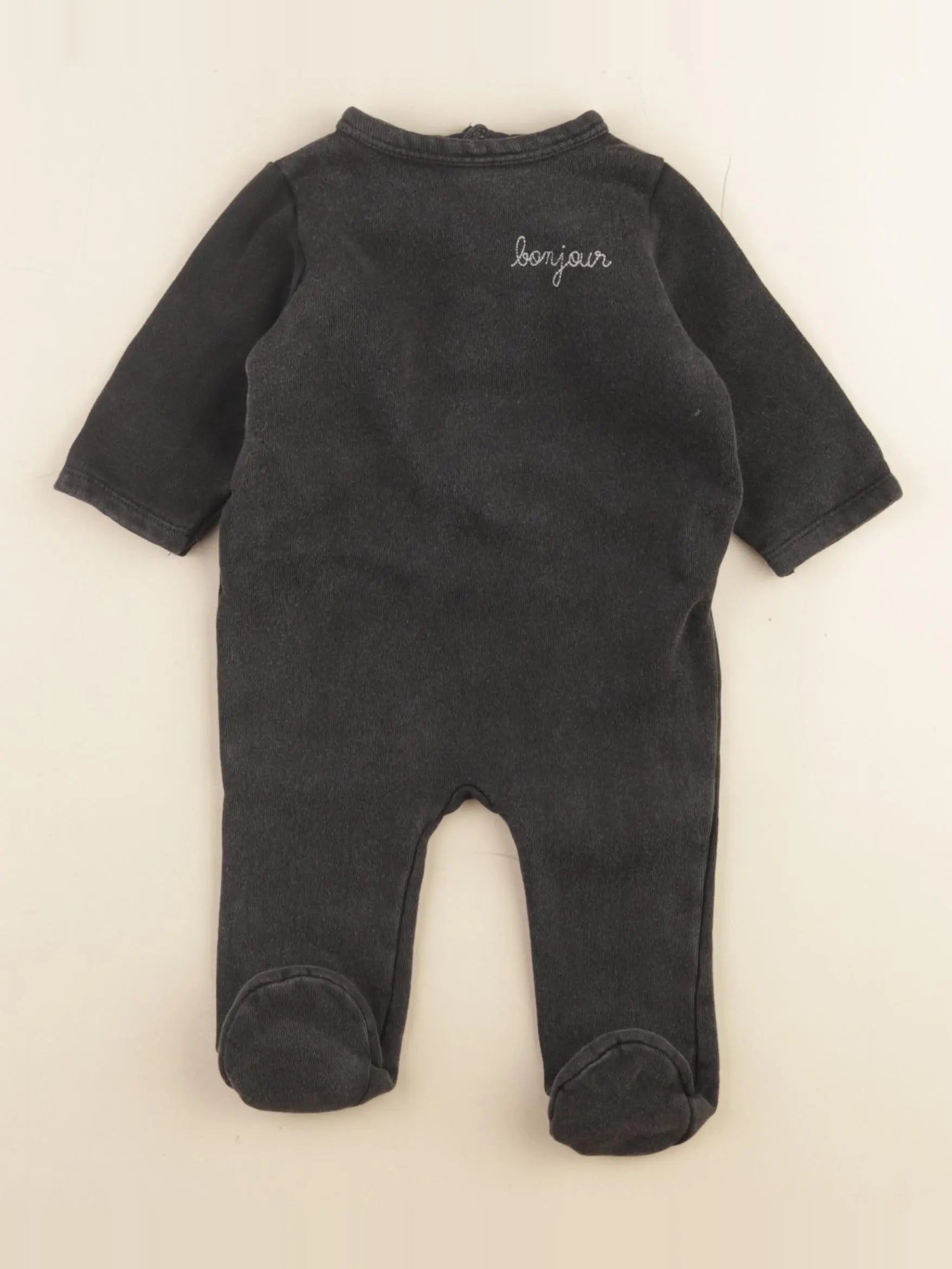 Maison Labiche - pyjama coton noir - 3/6 mois