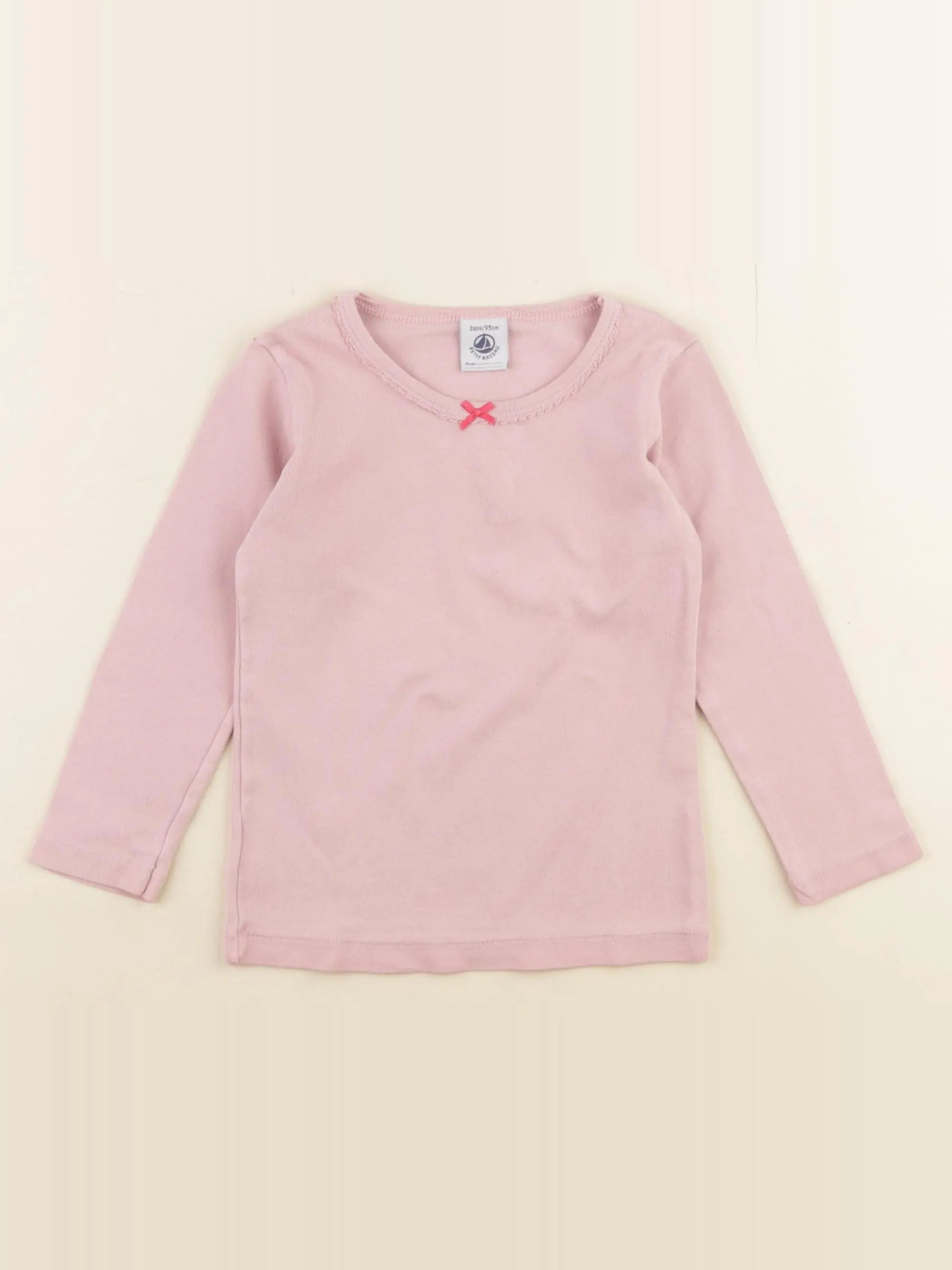 Petit Bateau - maillot de corps rose - 3 ans