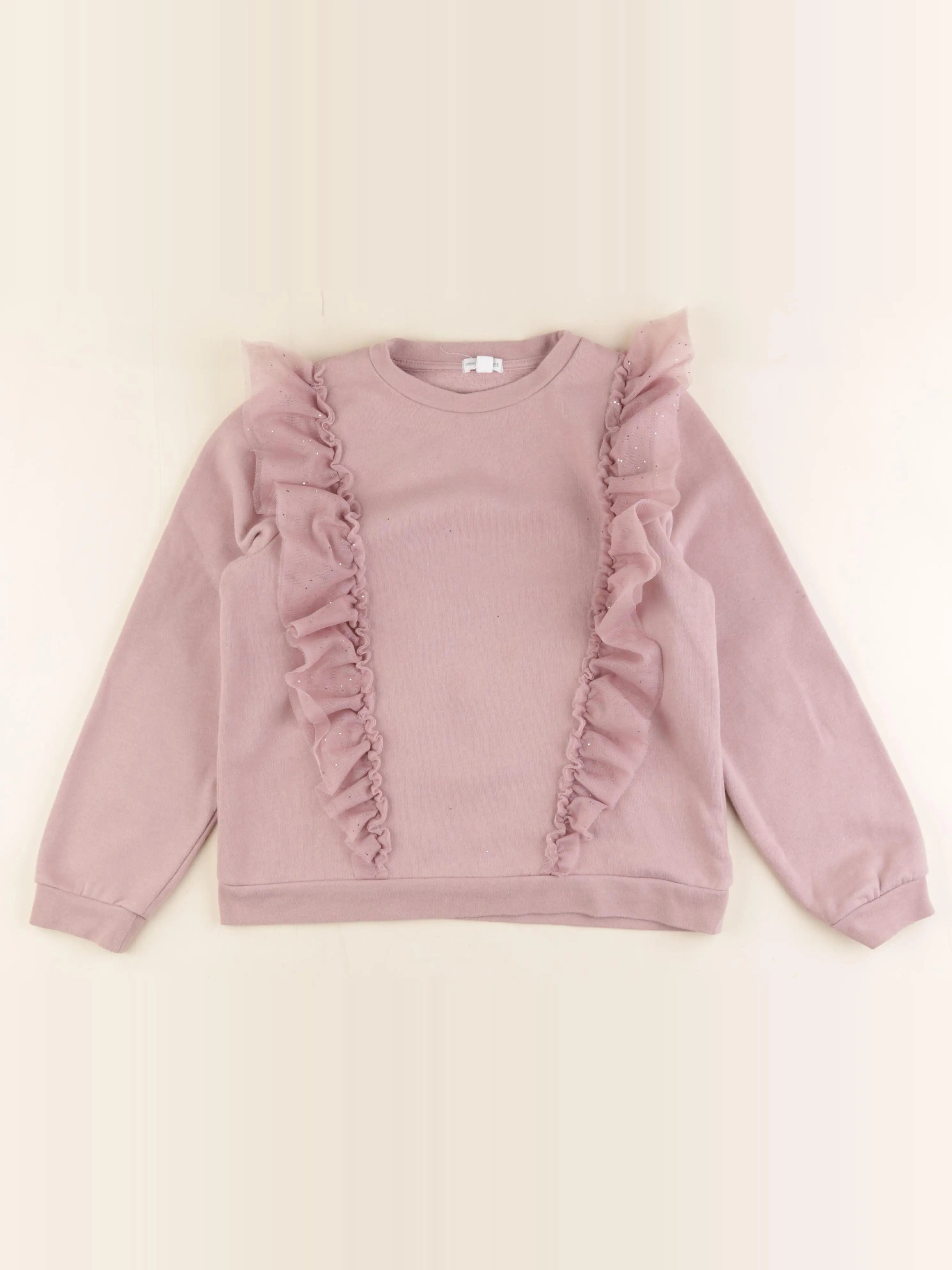 Vertbaudet - sweat rose - 12 ans