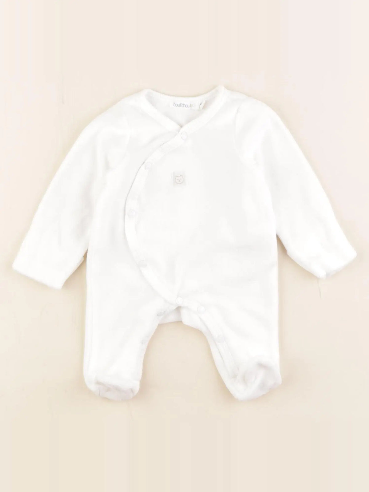 Boutchou - pyjama velours blanc - Prématuré