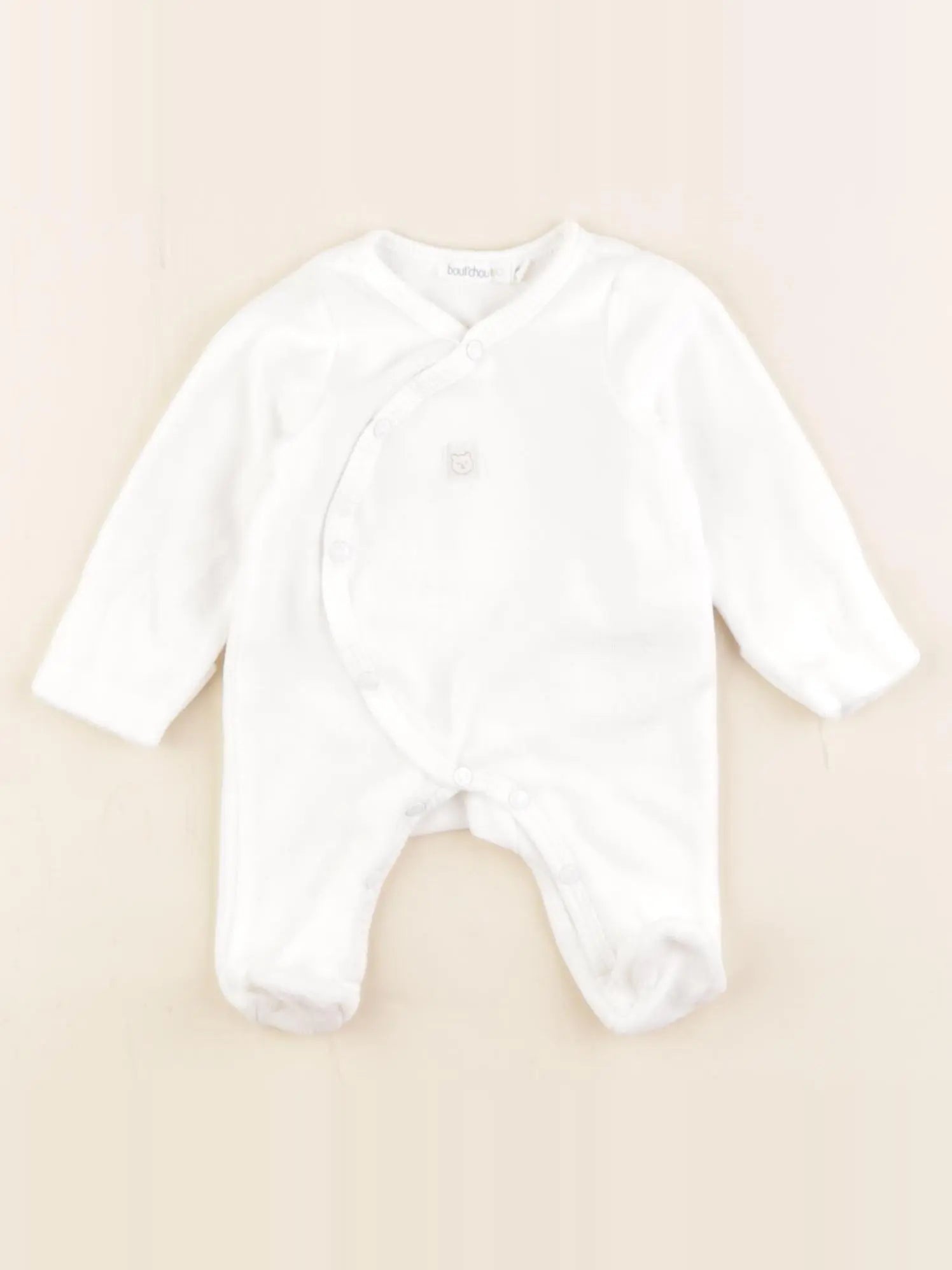 Boutchou - pyjama velours blanc - Prématuré