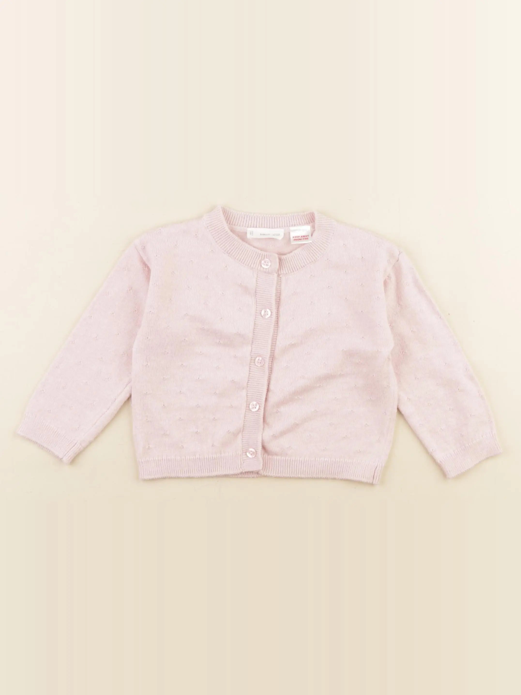 Mango - gilet rose - 9/12 mois