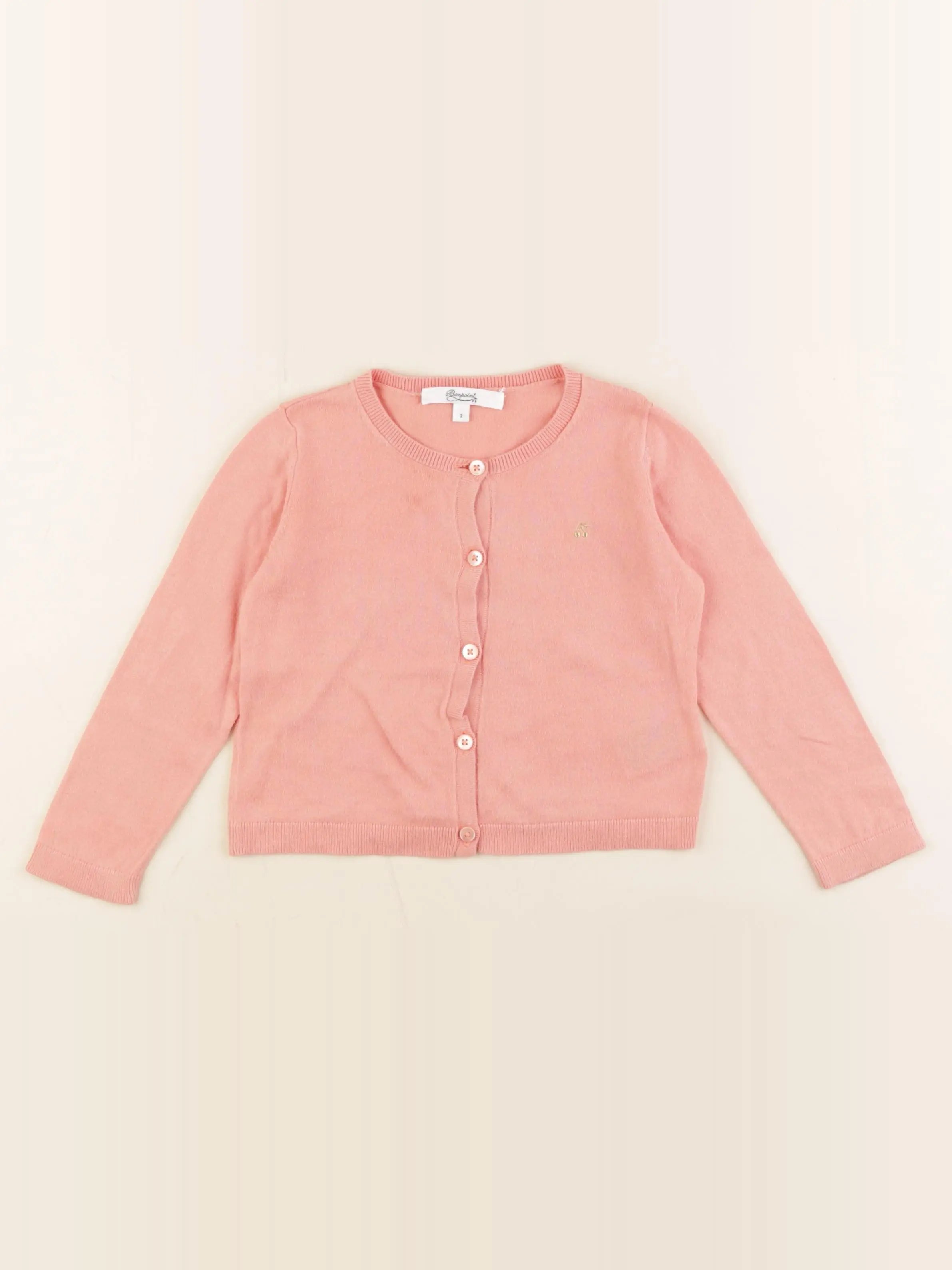 Bonpoint - gilet rose - 2 ans