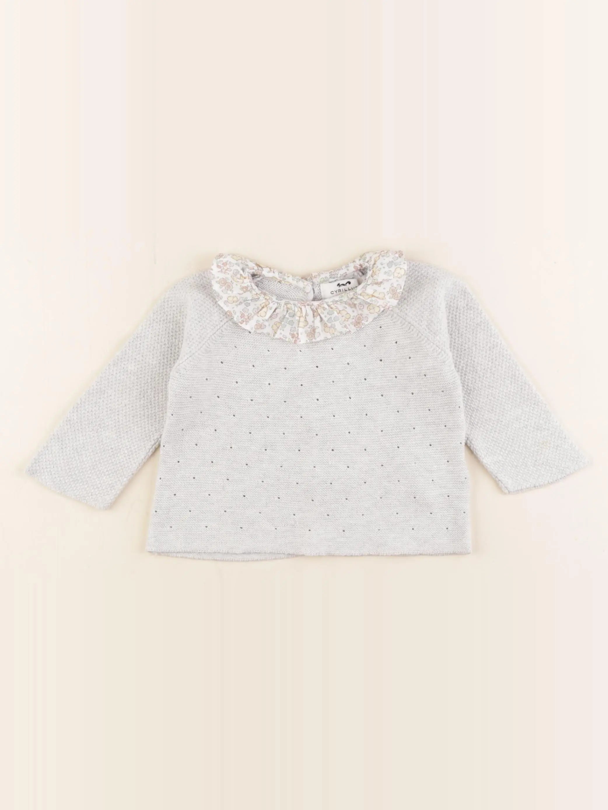 Cyrillus - pull gris - 6 mois