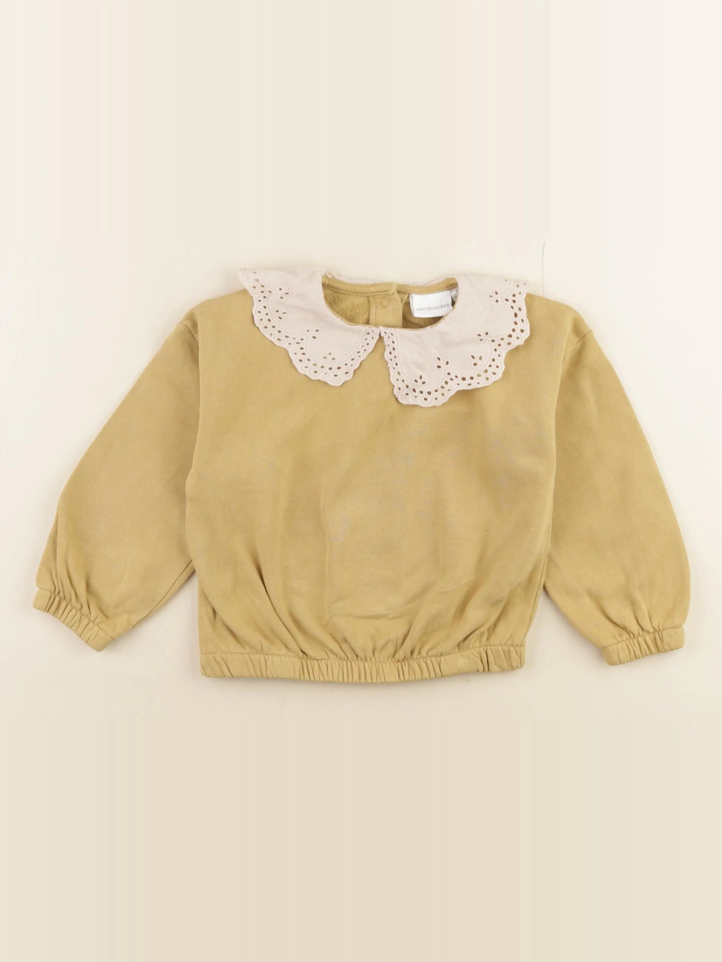 Vertbaudet - sweat jaune - 36 mois
