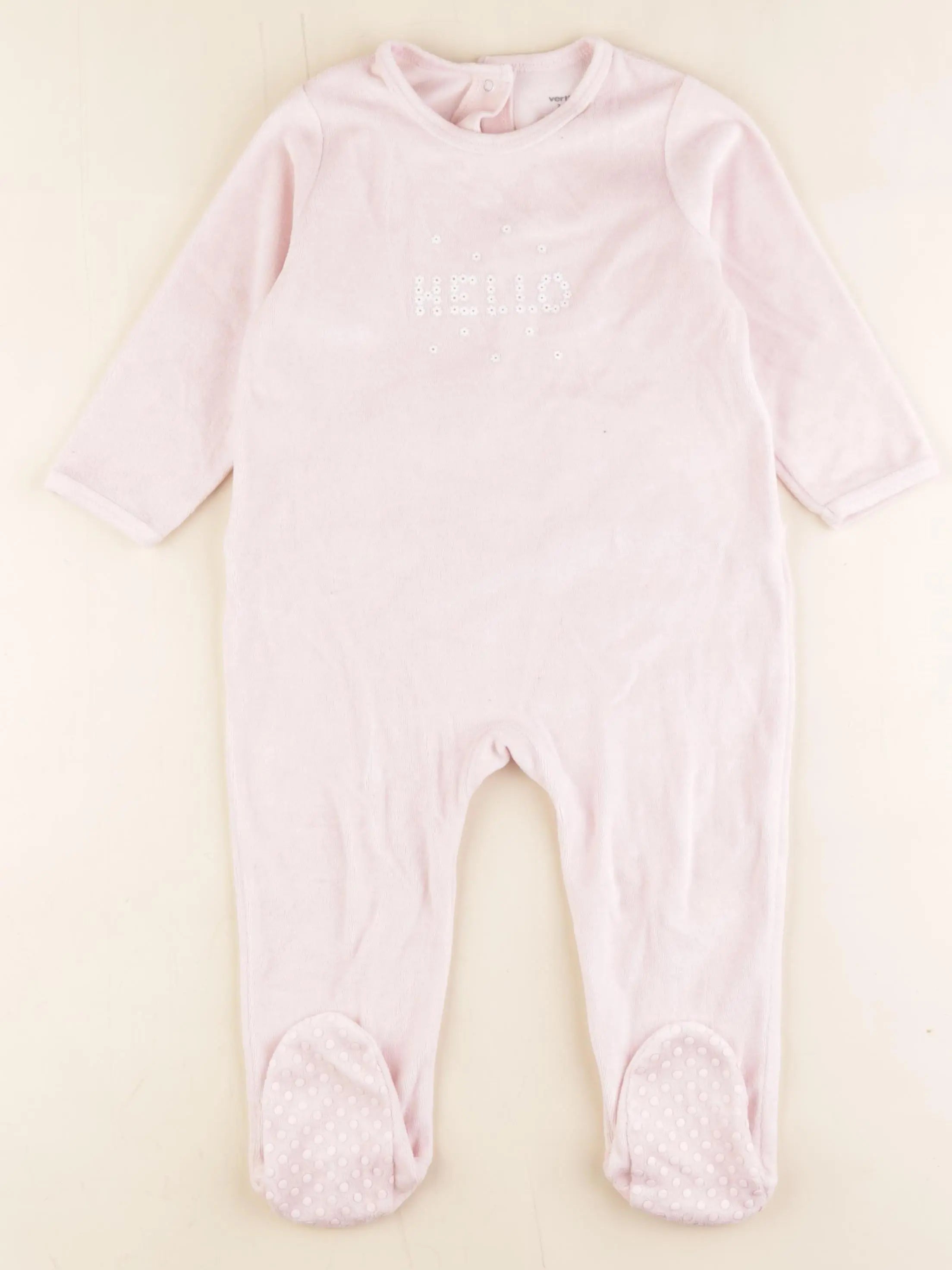 Vertbaudet - pyjama velours rose - 2 ans