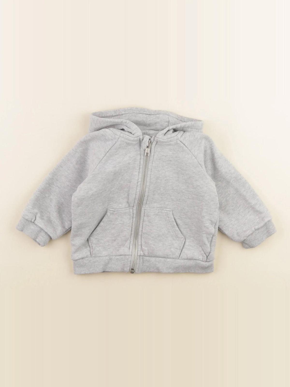 H&M - sweat gris - 6/9 mois