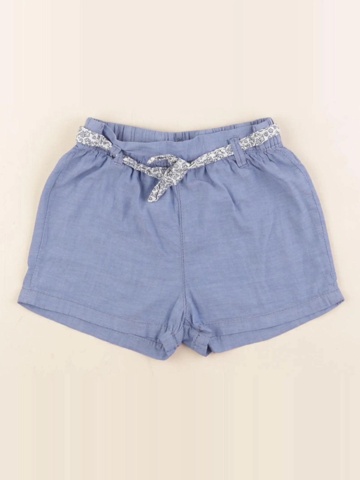 H&M - short bleu - 18/24 mois