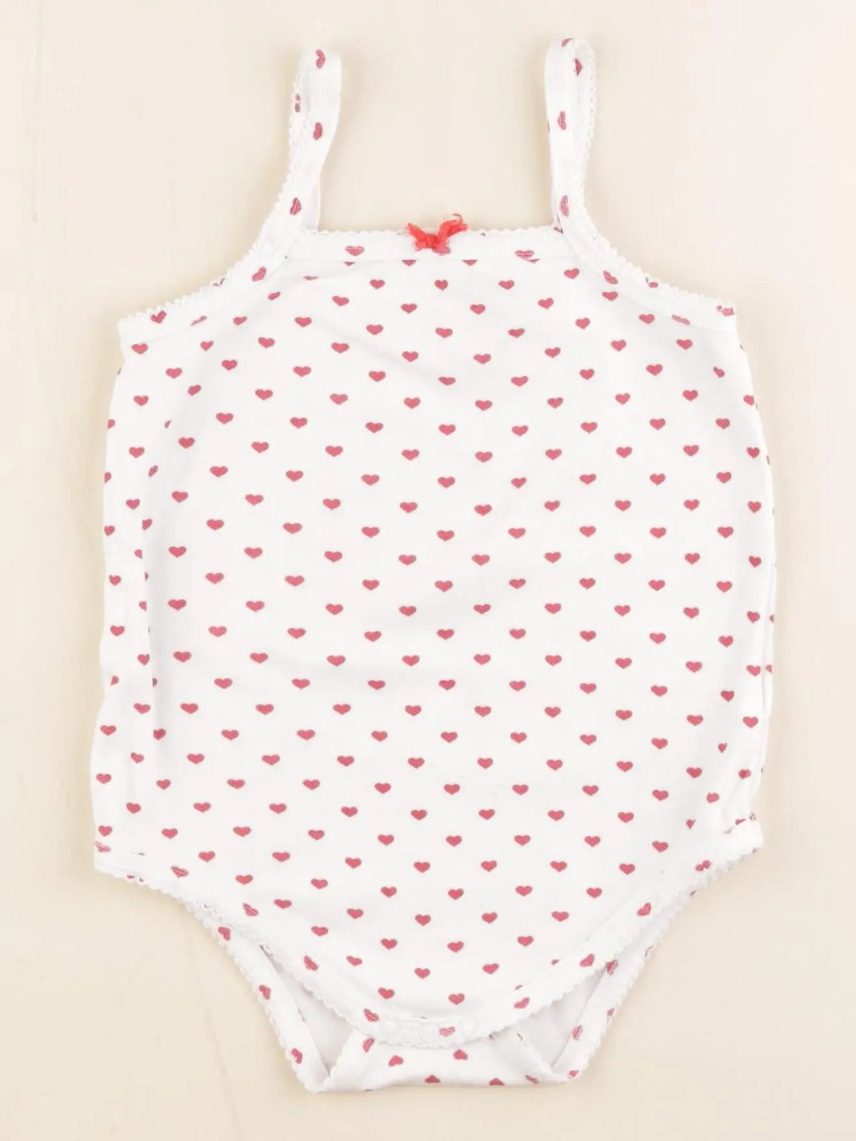 Vertbaudet - body blanc, rouge - 3 ans