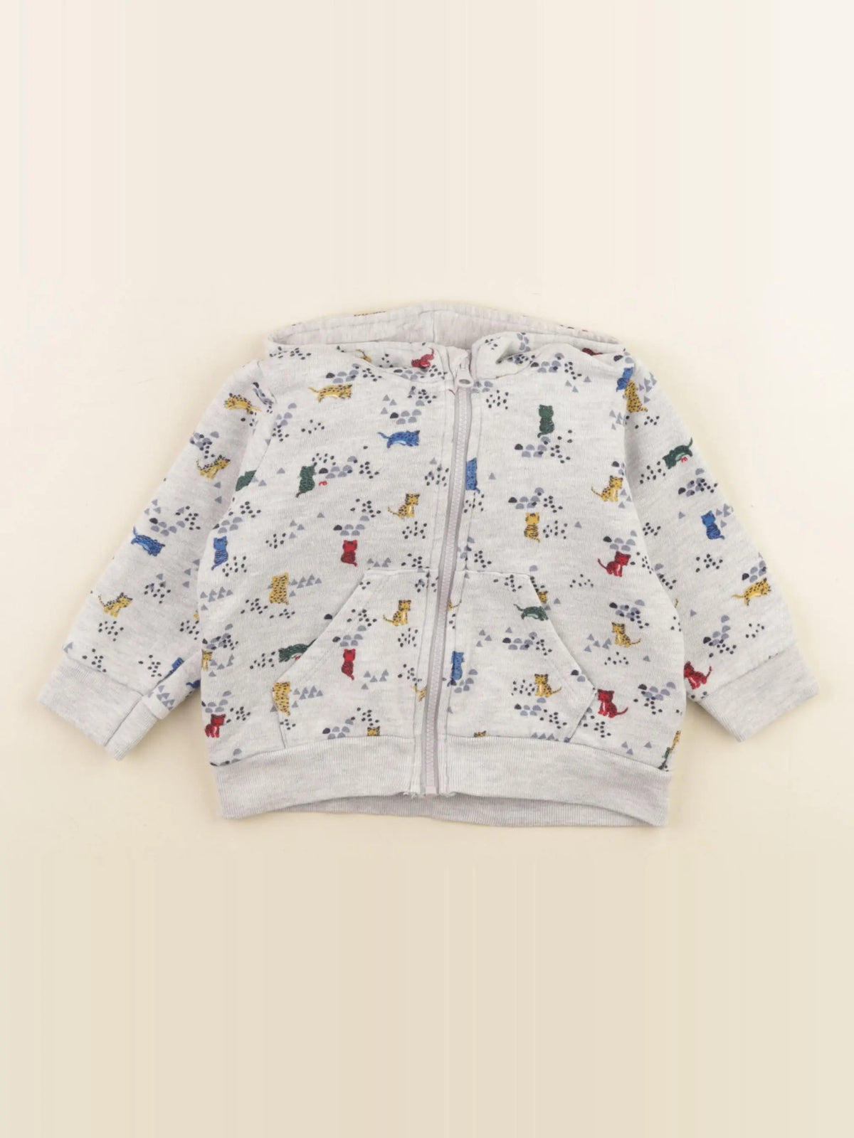 Petit Bateau - sweat gris - 12 mois