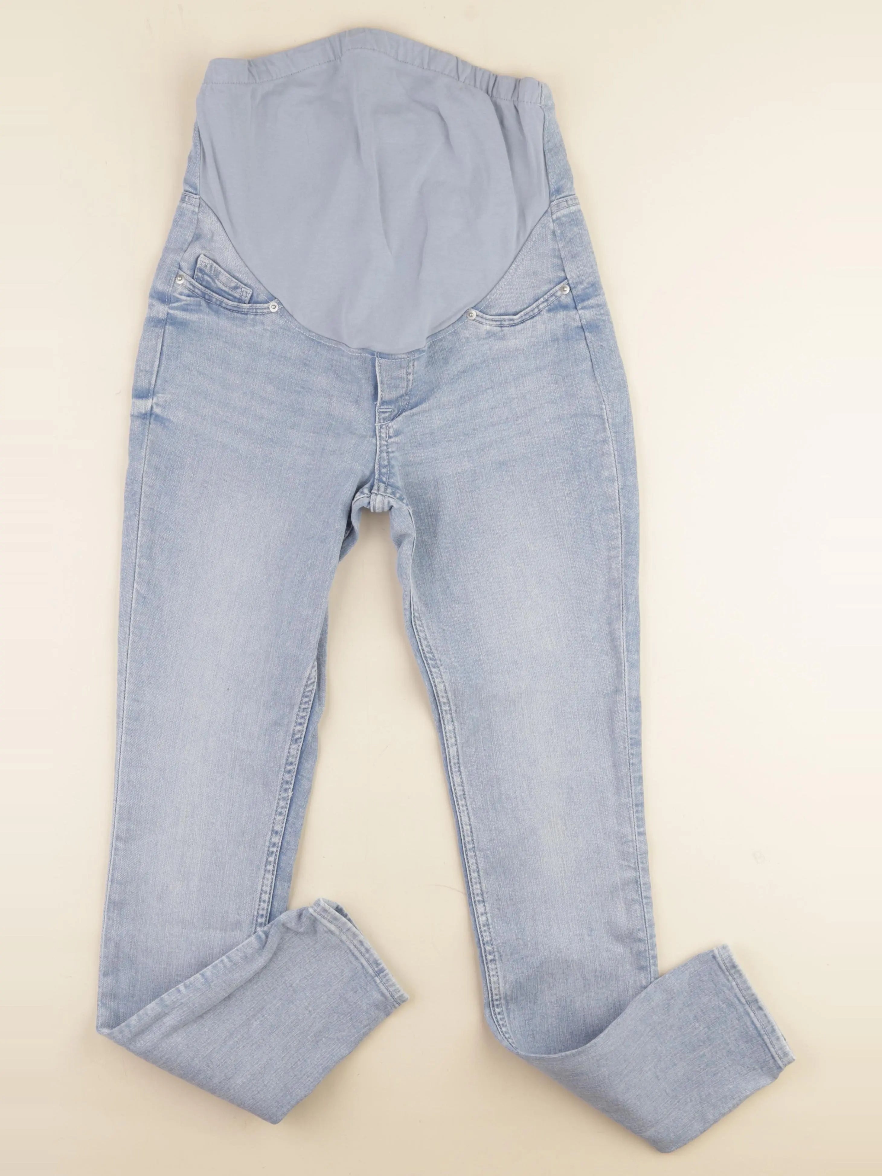 H&M - jean grossesse bleu - s