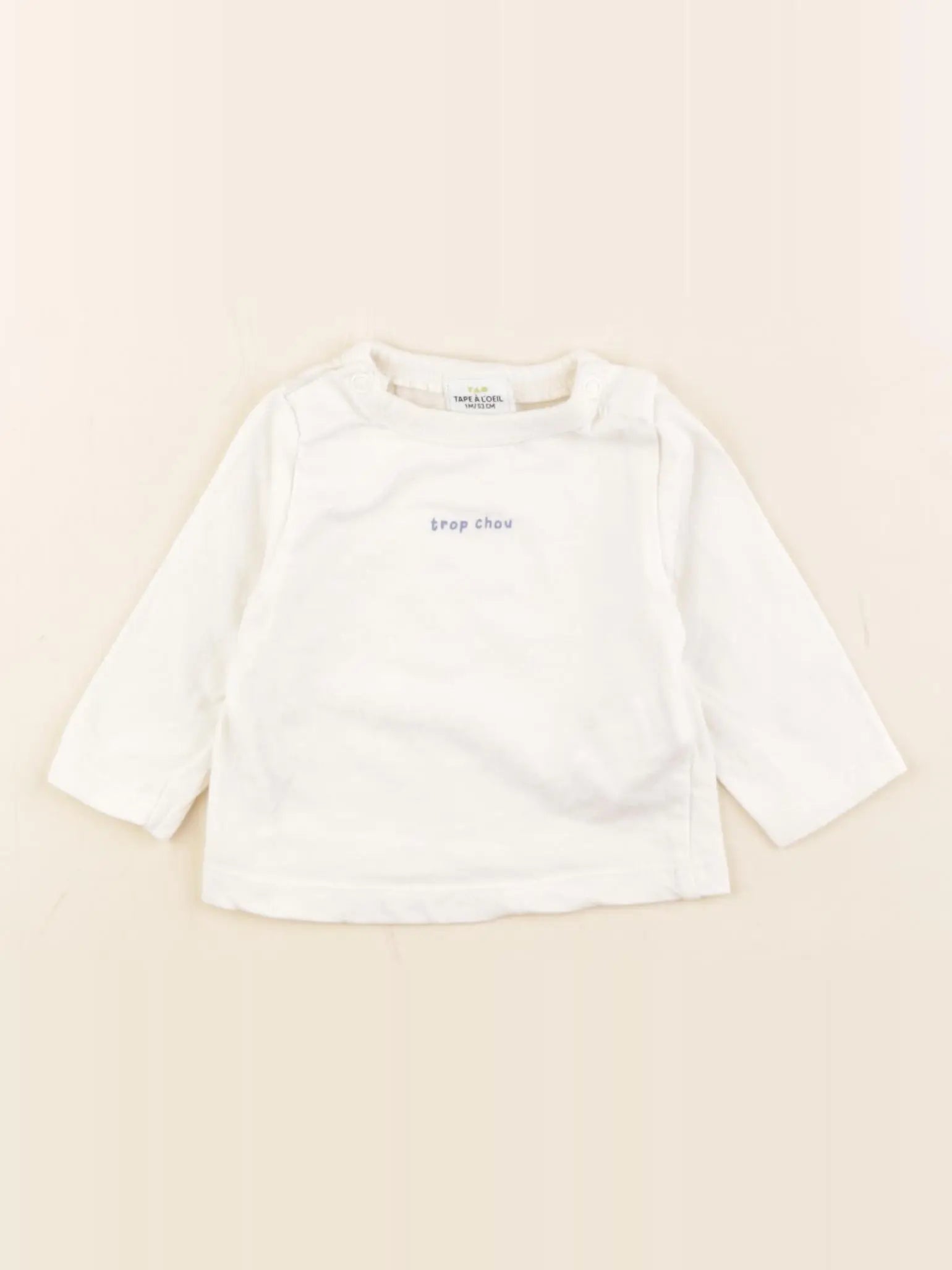 Tape à l'oeil - tee-shirt beige - 1 mois