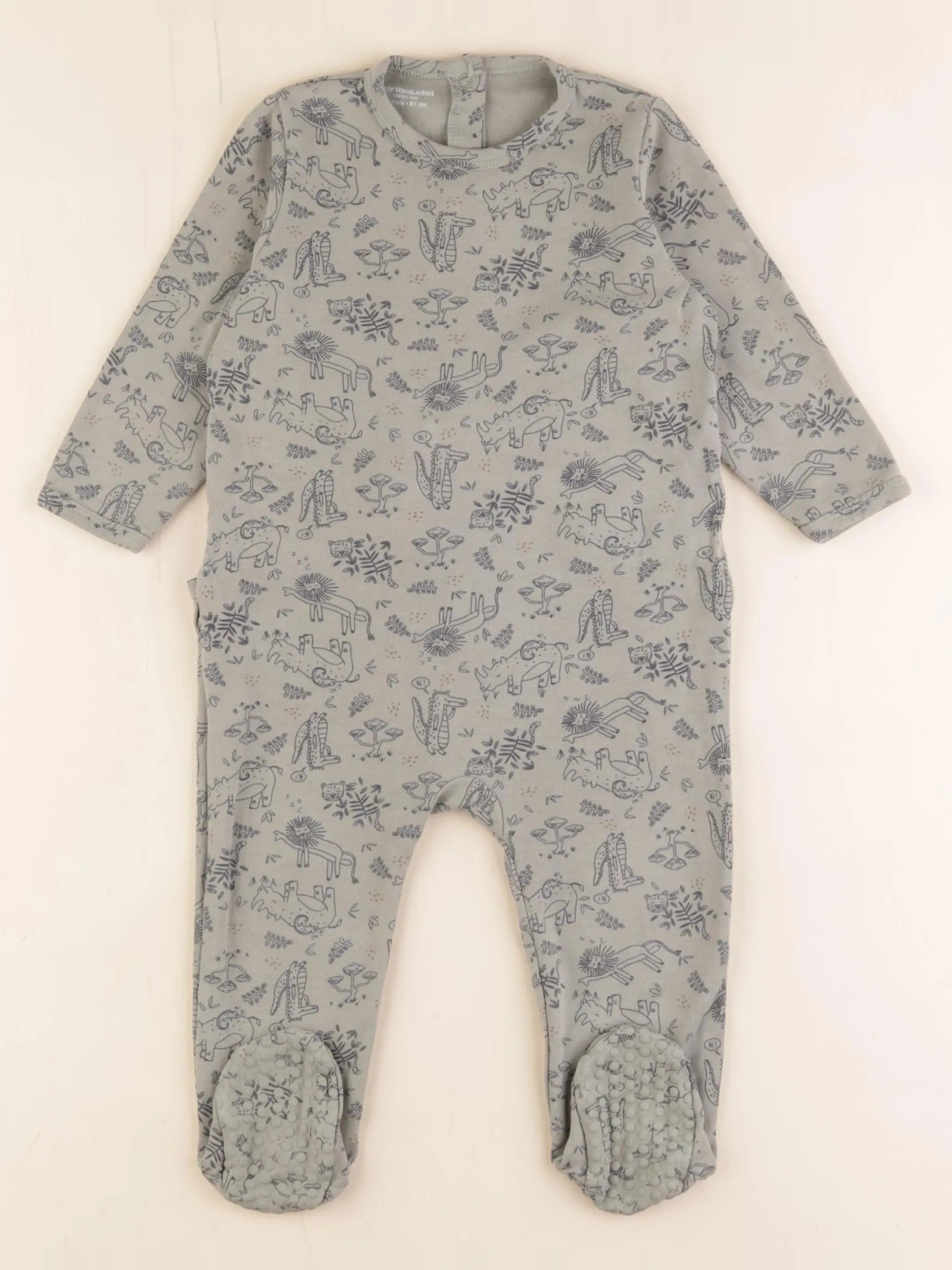 Vertbaudet - pyjama coton vert - 18 mois