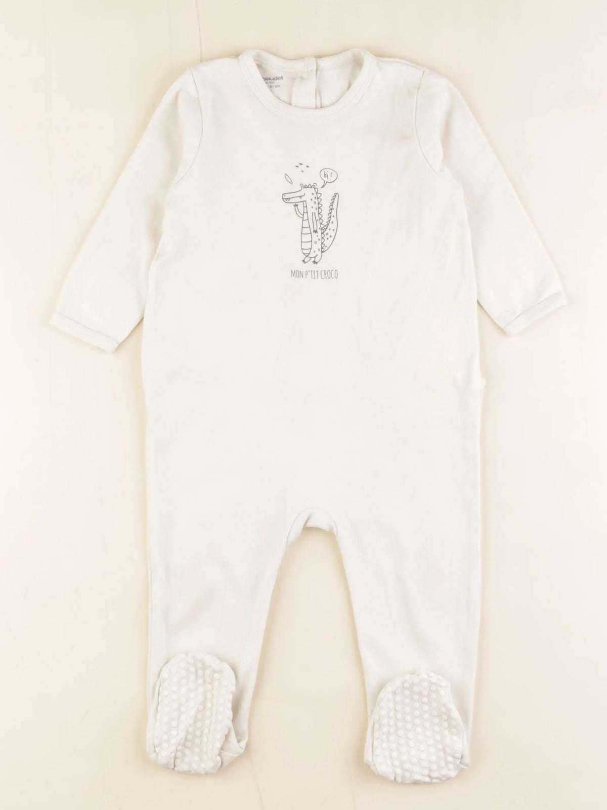 Vertbaudet - pyjama coton beige - 18 mois