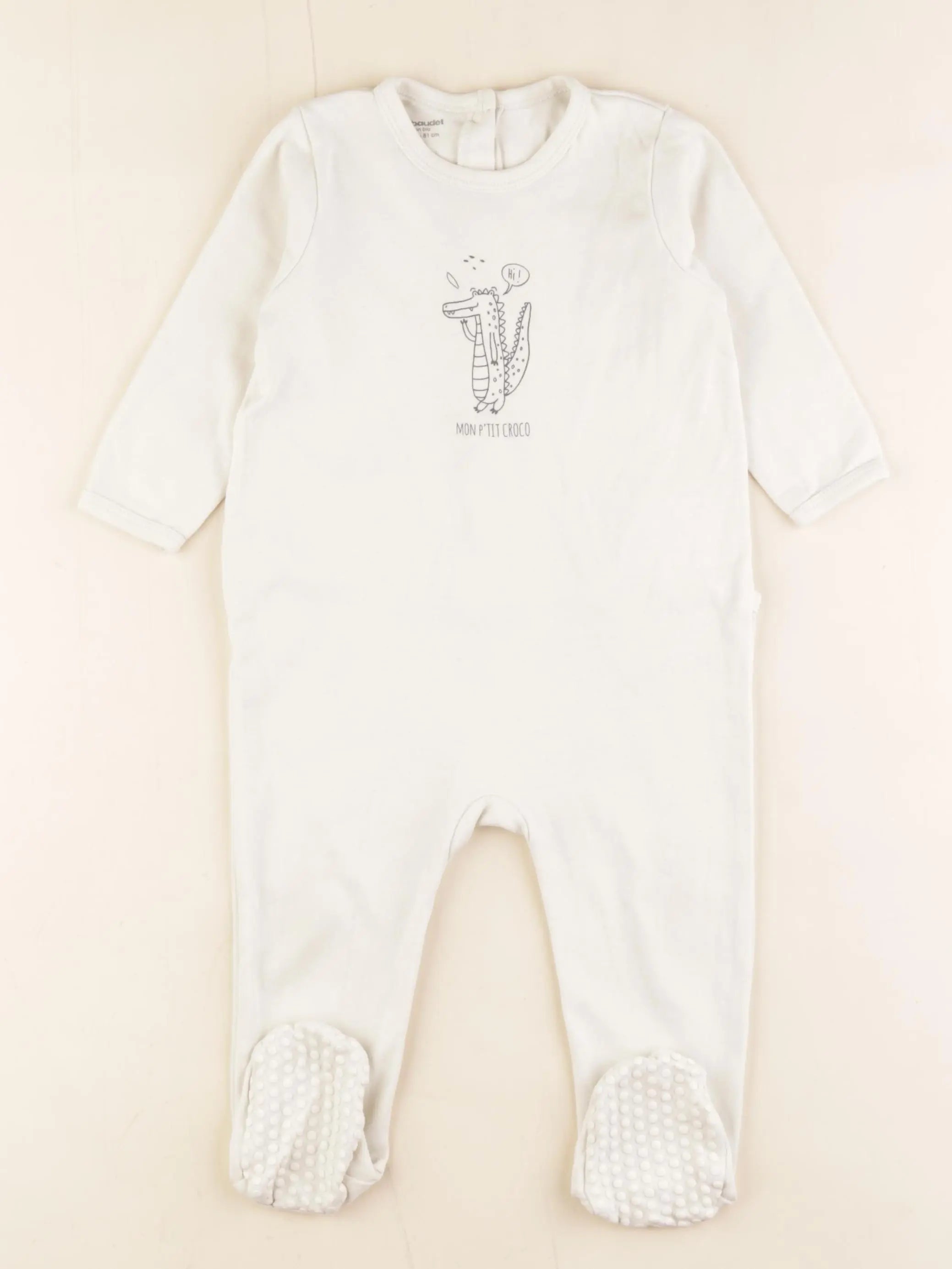 Vertbaudet - pyjama coton beige - 18 mois