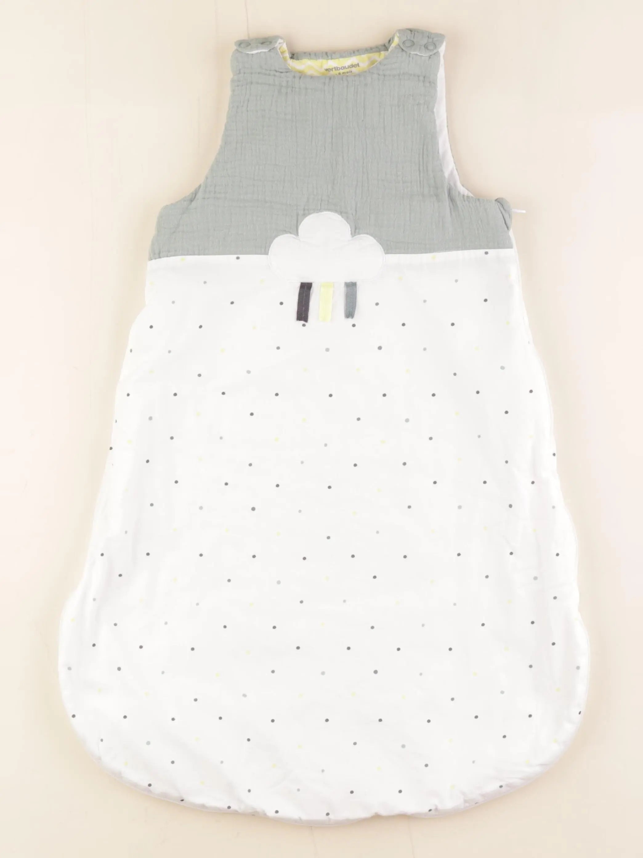 Vertbaudet - gigoteuse TOG 2,5 vert, blanc - 0/6 mois