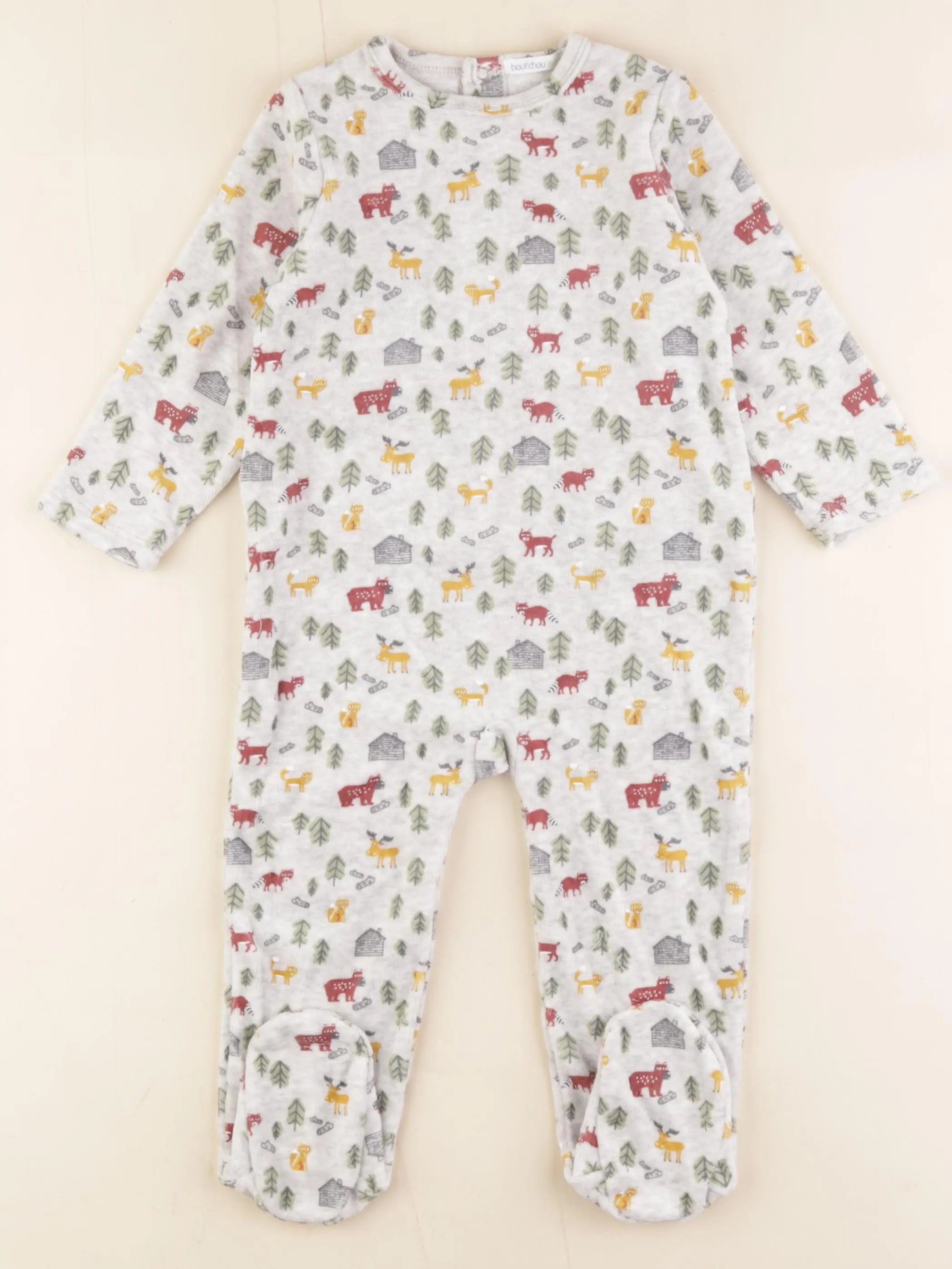 Boutchou - pyjama velours multicolore - 18 mois