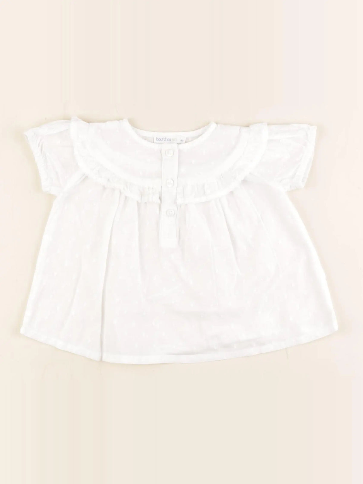 Boutchou - blouse blanc - 6 mois