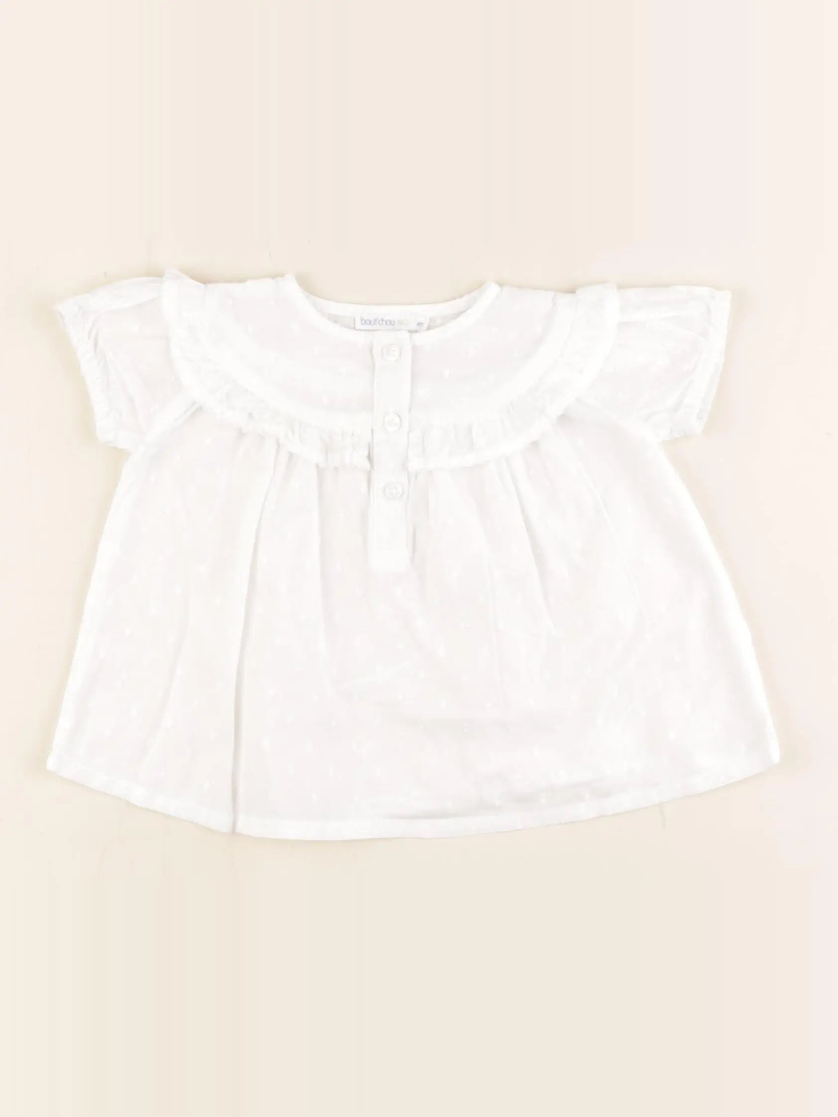 Boutchou - blouse blanc - 6 mois