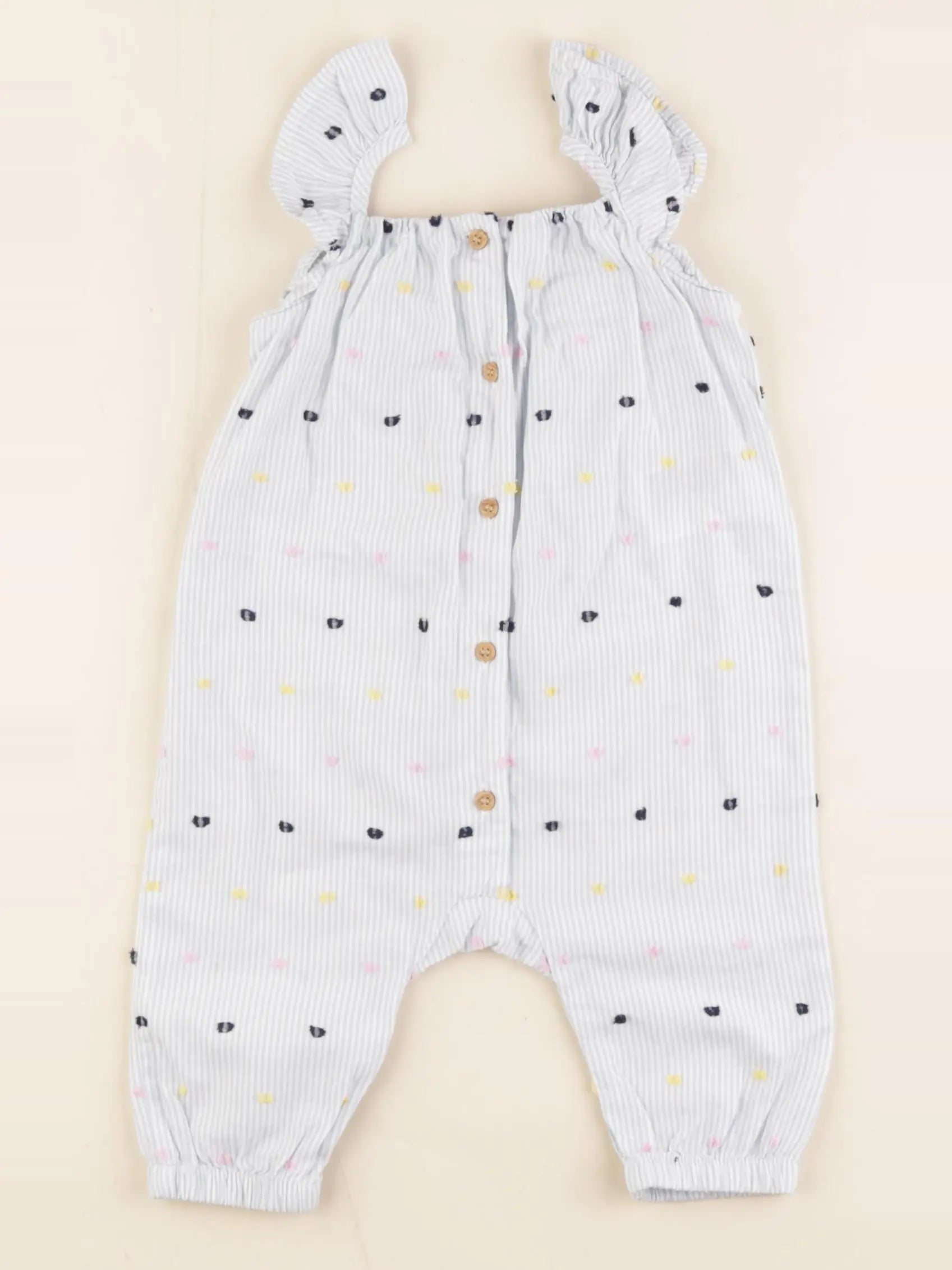 H&M - combinaison bleu - 4/6 mois