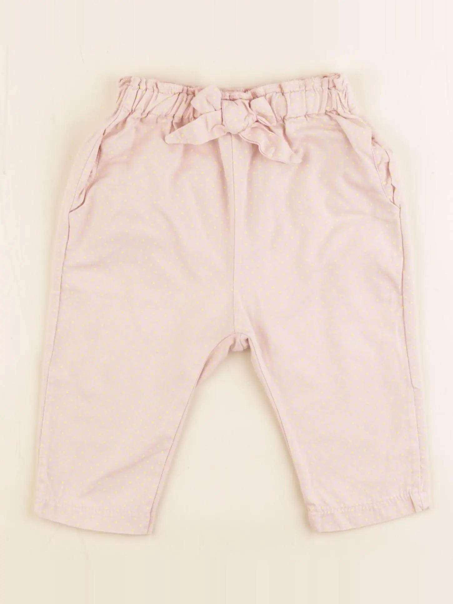 Zara - pantalon rose, jaune - 6/9 mois