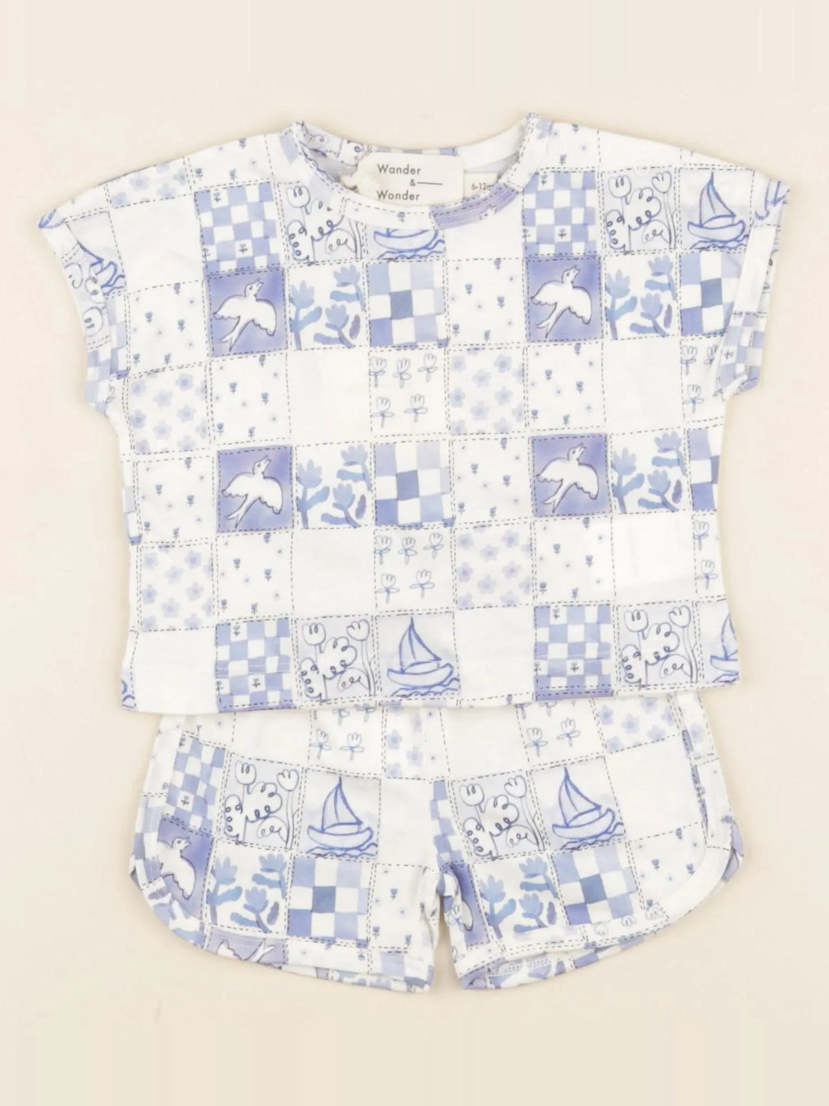 Ensemble blanc, bleu